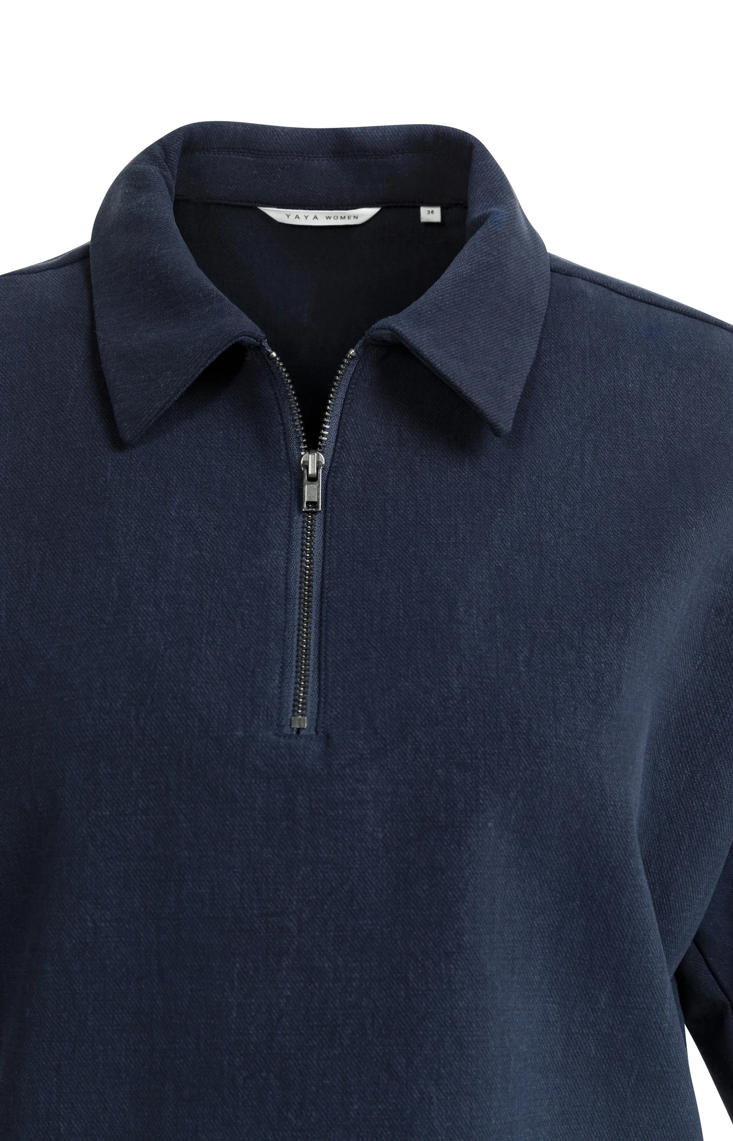 Polo top with half zip and short wide sleeves - Image 9