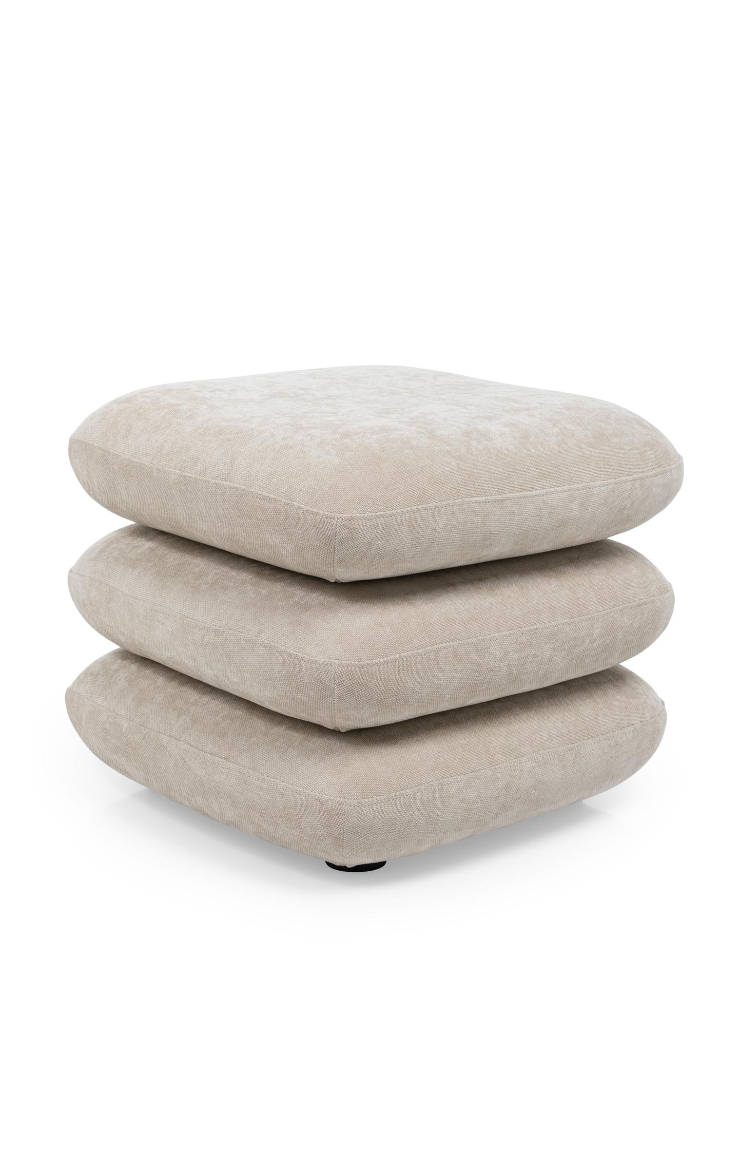 Pouf with swivel cushions