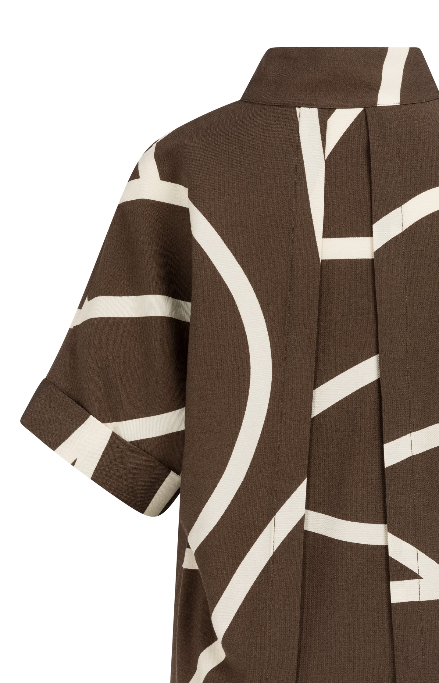 Printed dress with short sleeves and polo collar - Image 10