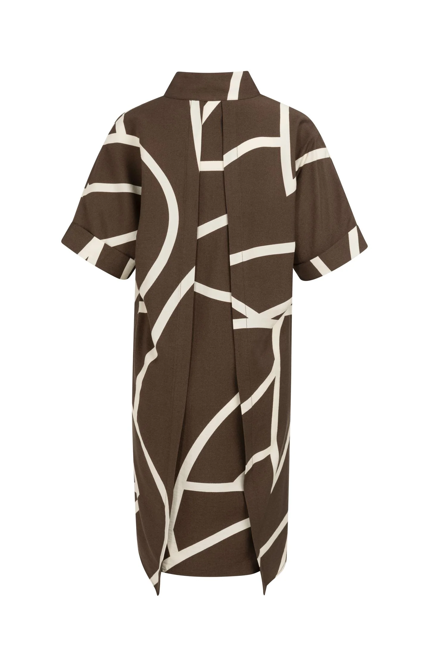Printed dress with short sleeves and polo collar - Image 9