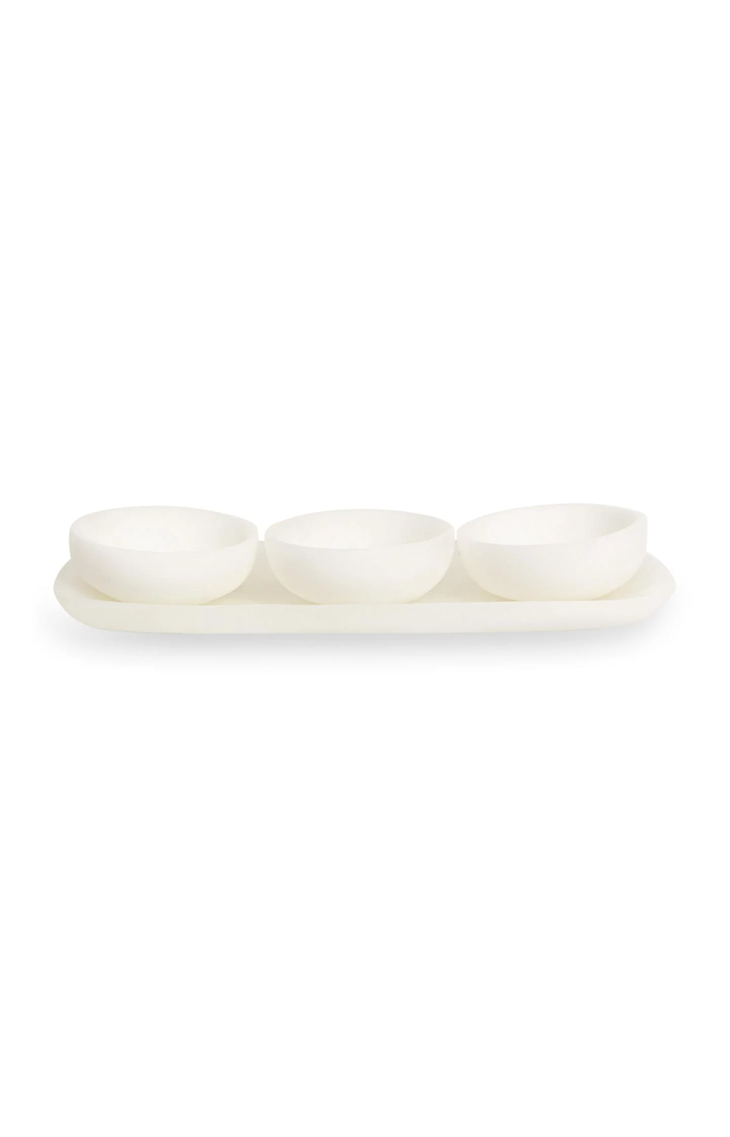 Resin serving tray with 3 bowls - Image 2