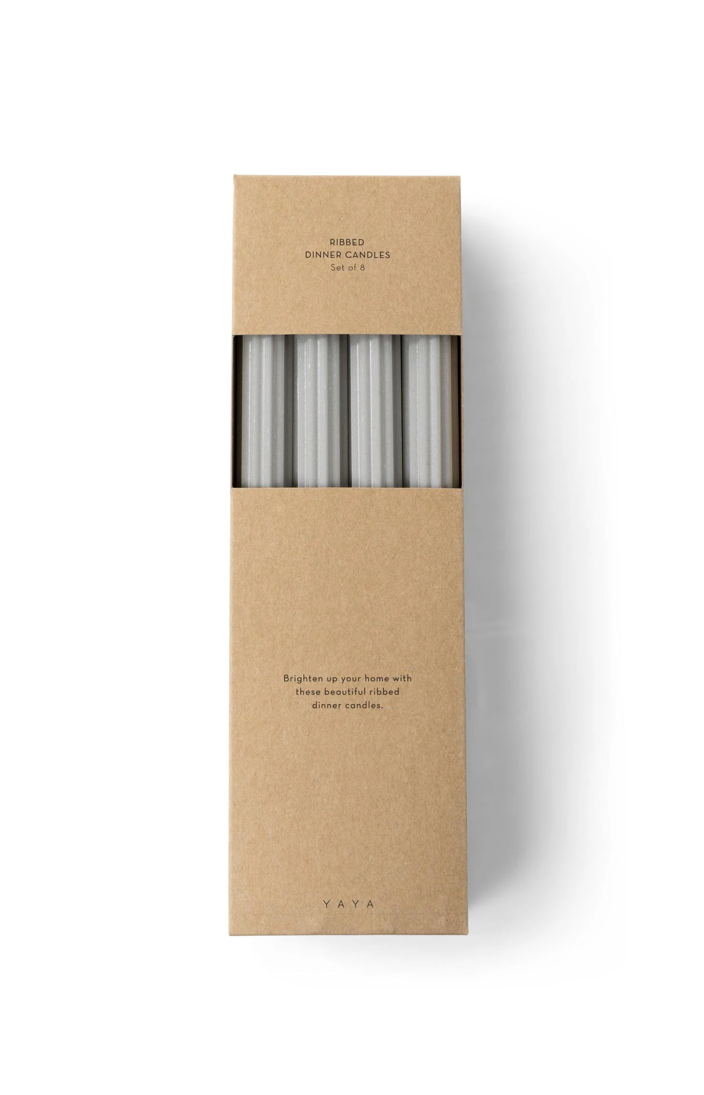 Ribbed dinner candles - set of 8 - Image 4