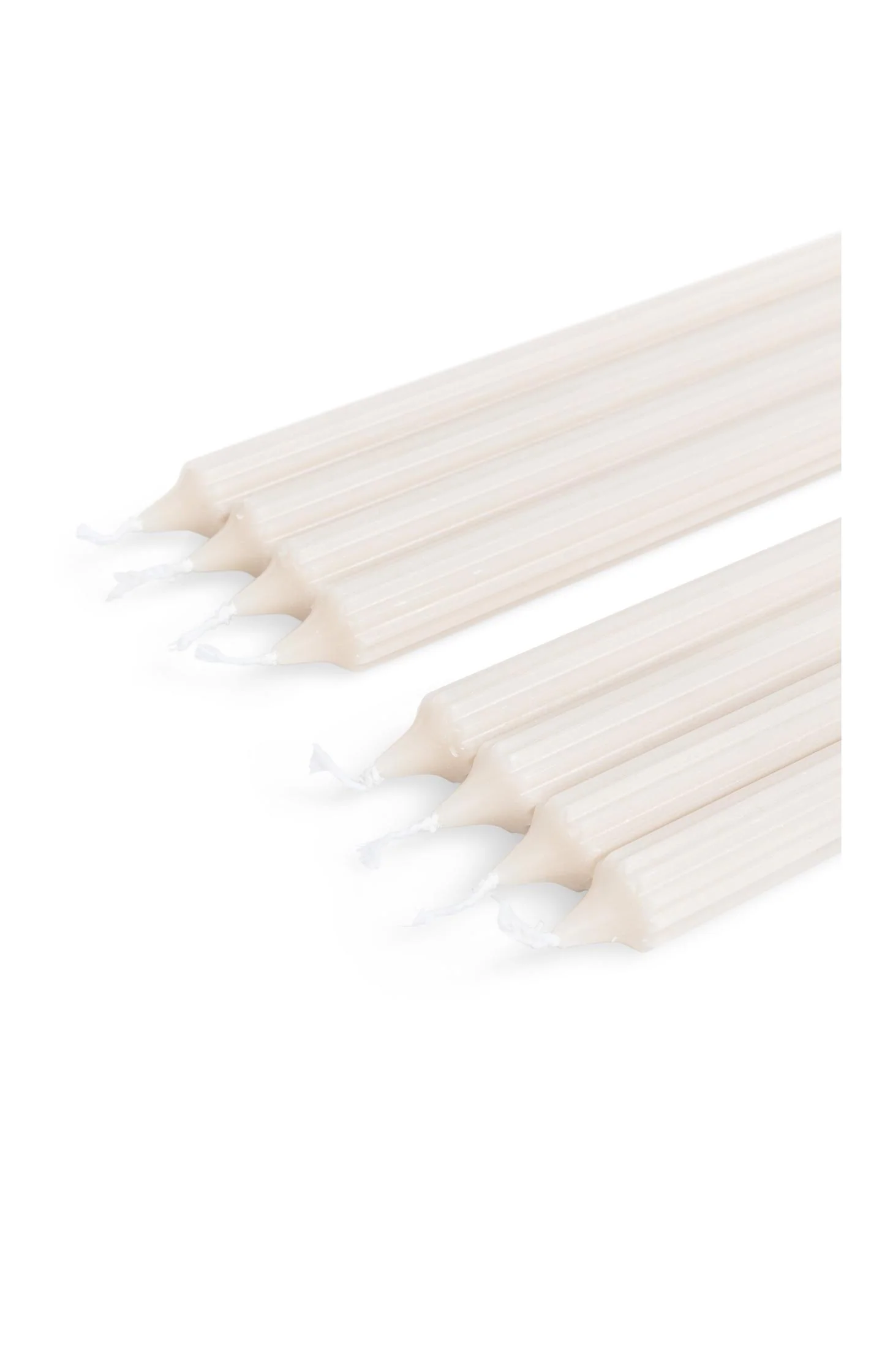 Ribbed dinner candles - set of 8 - Image 3