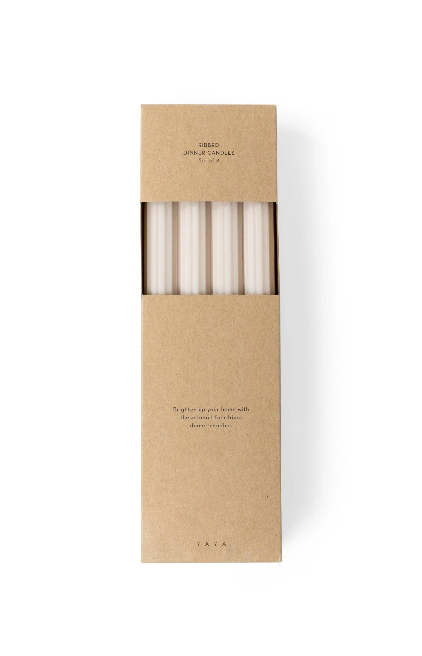Ribbed dinner candles - set of 8 - Image 4