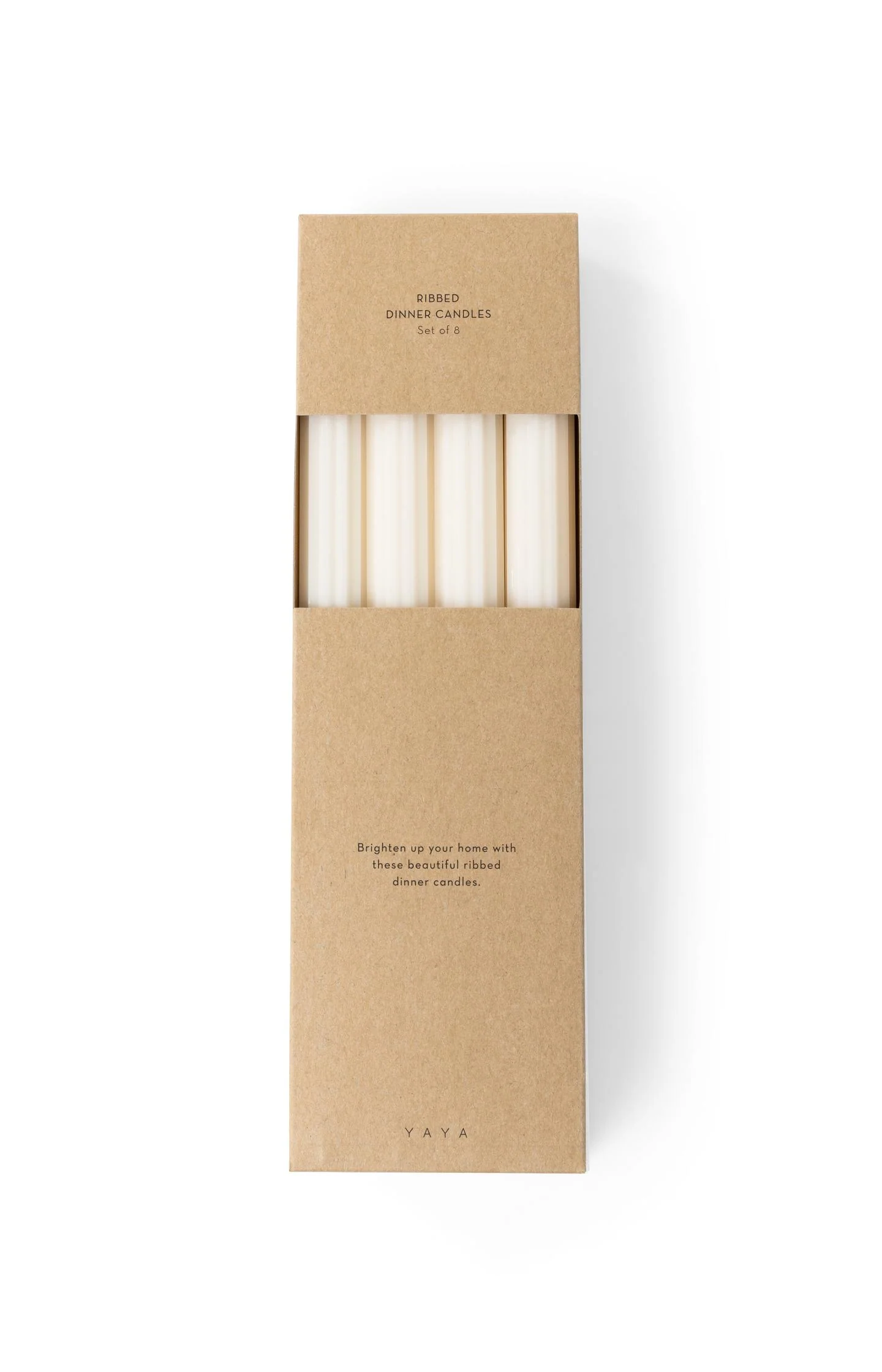 Ribbed dinner candles - set of 8 - Image 4
