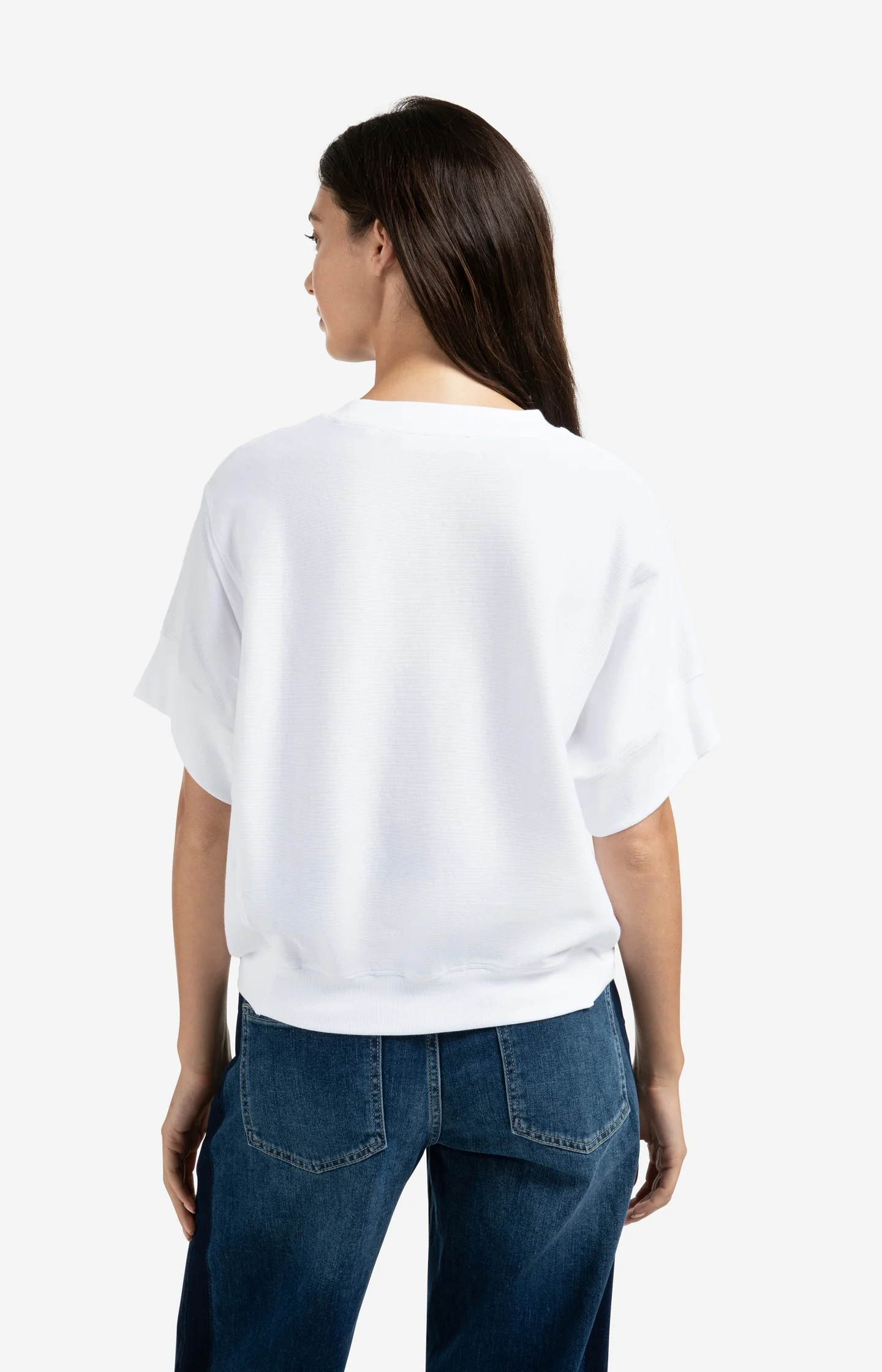 Ribbed jersey top with short sleeves - Image 4