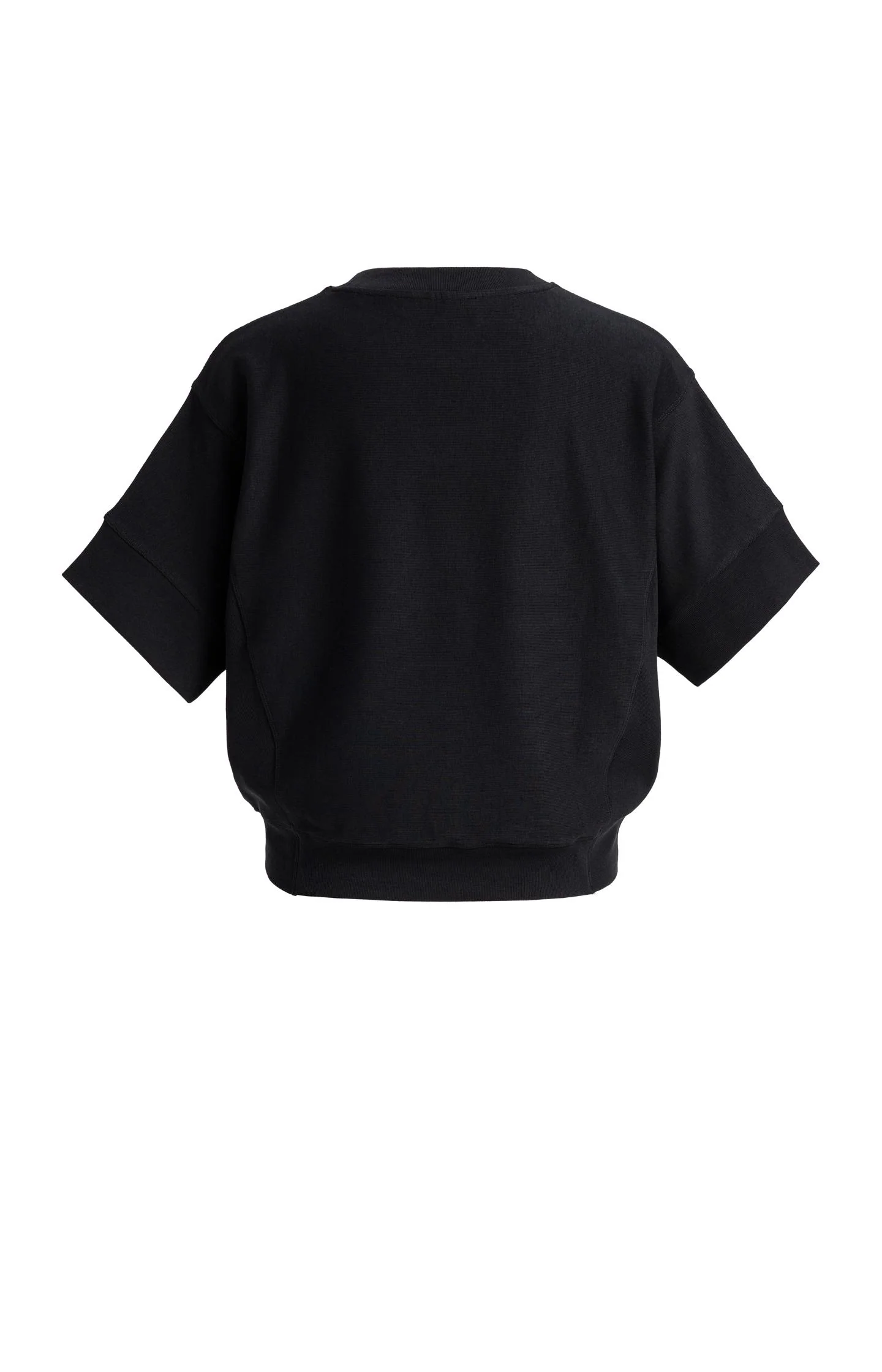 Ribbed jersey top with short sleeves - Image 2
