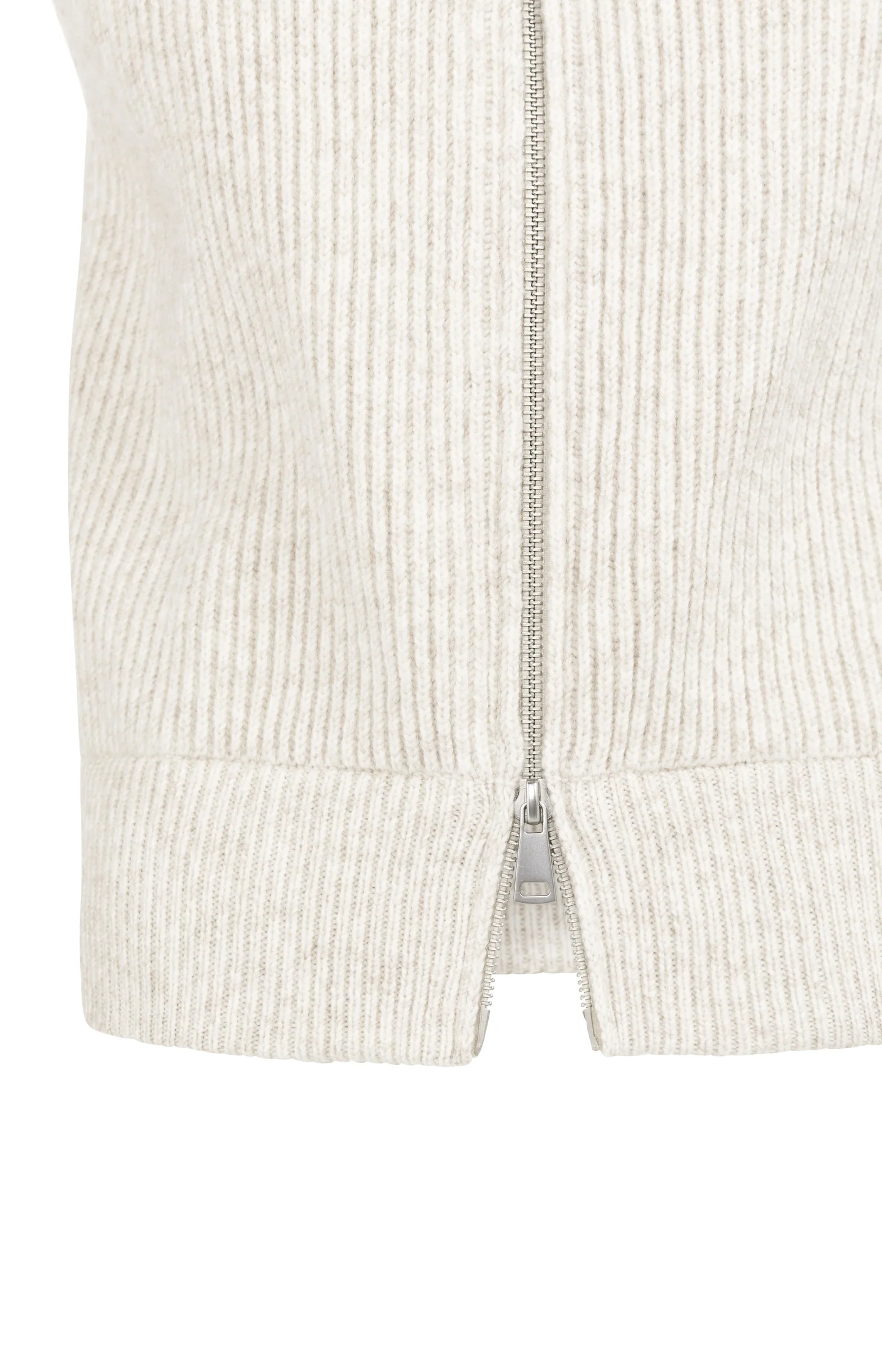Ribbed knit sleeveless vest with high neck and zipper - Image 8