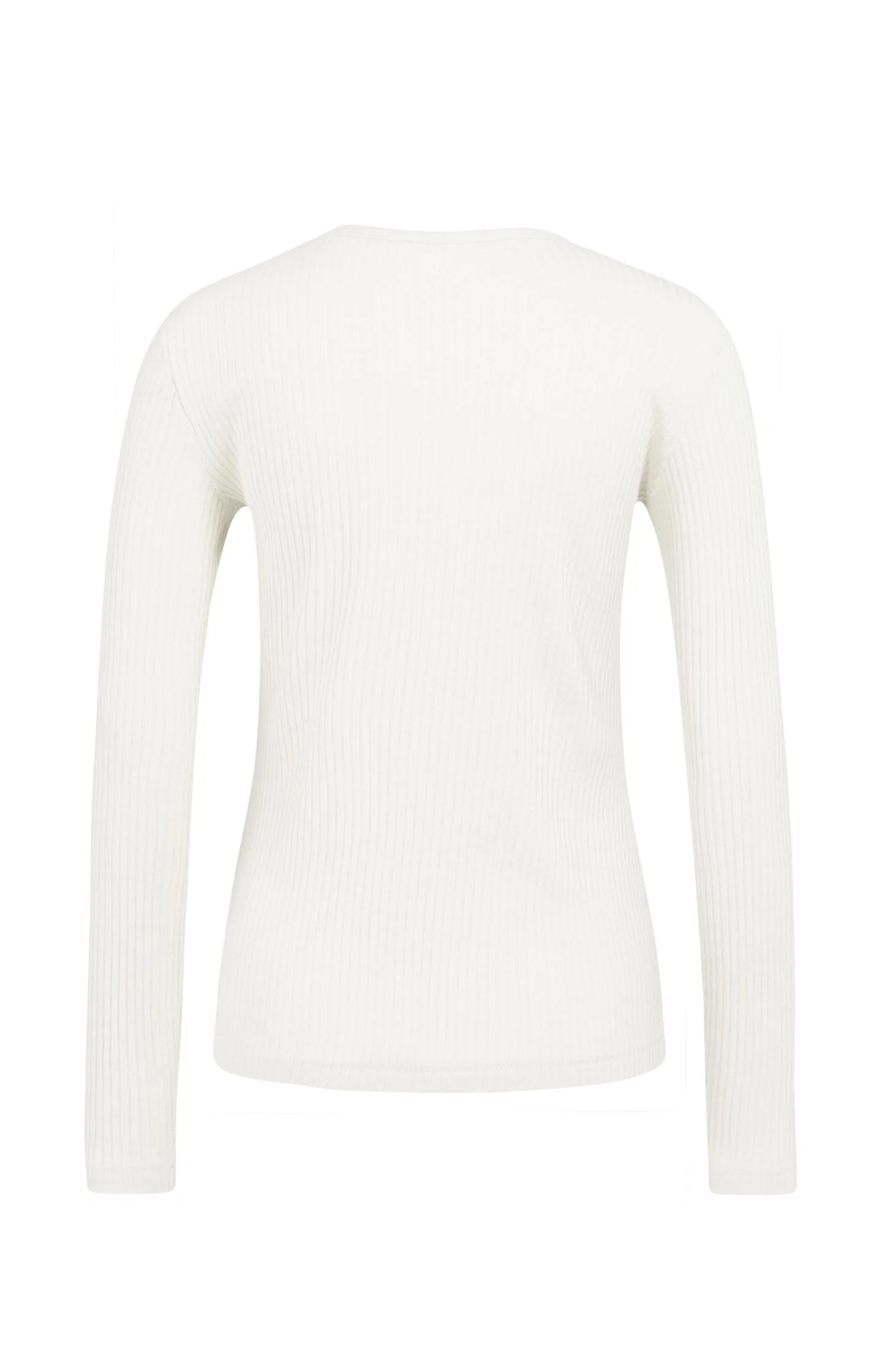 Ribbed long sleeve shirt with round neckline - Image 8