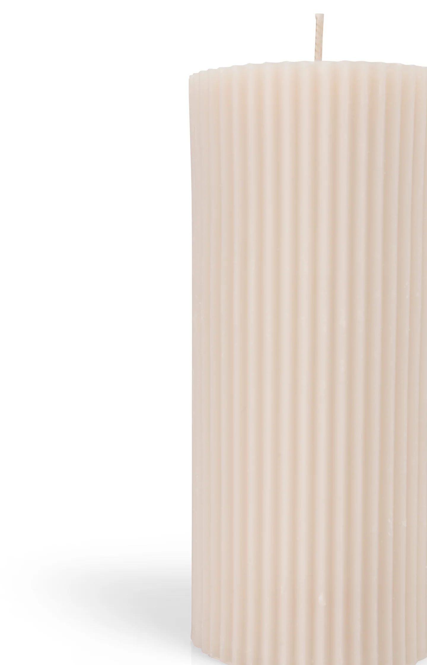 Ribbed pillar candle - large - Image 2