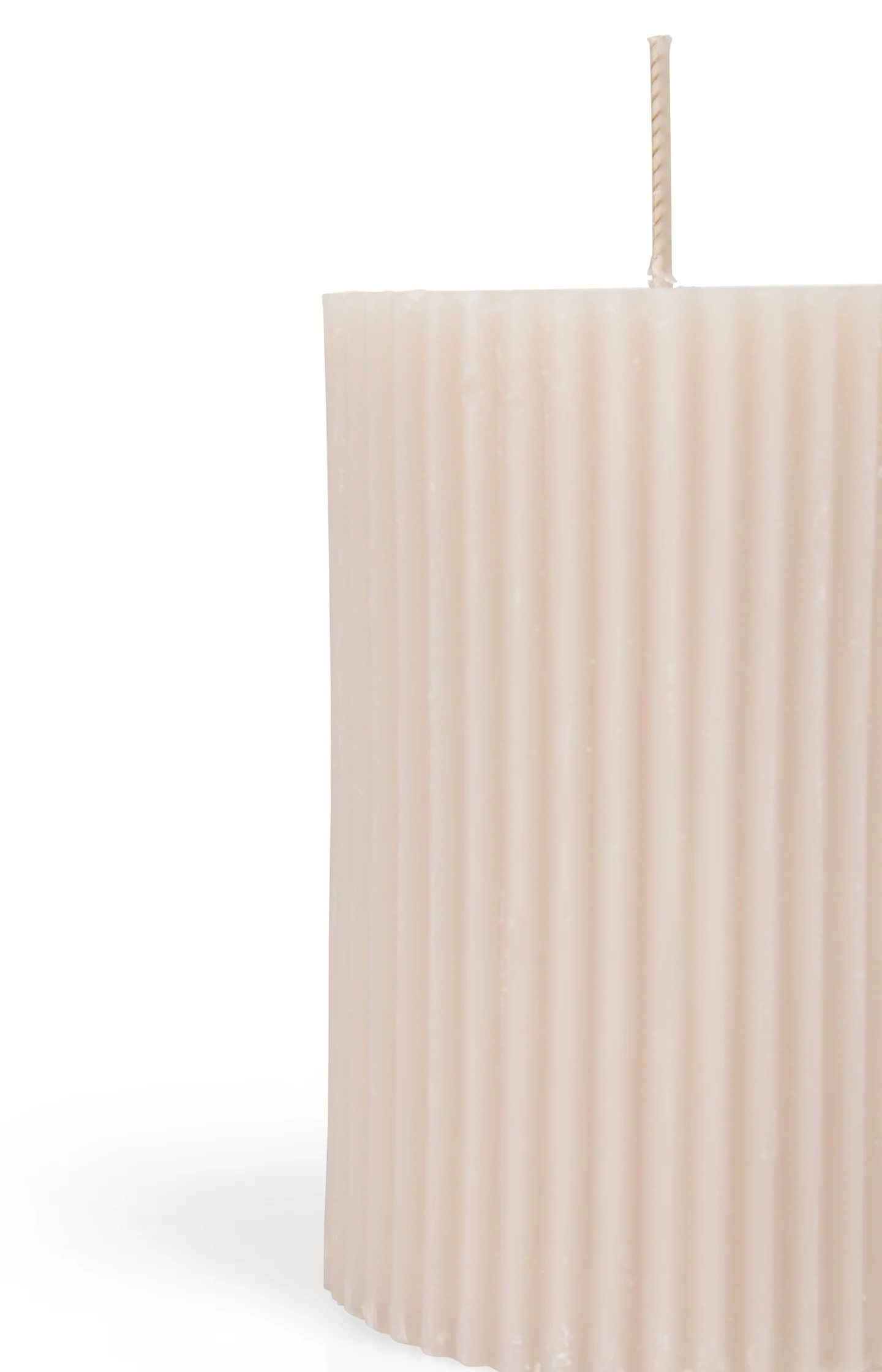 Ribbed pillar candle - small - Image 2
