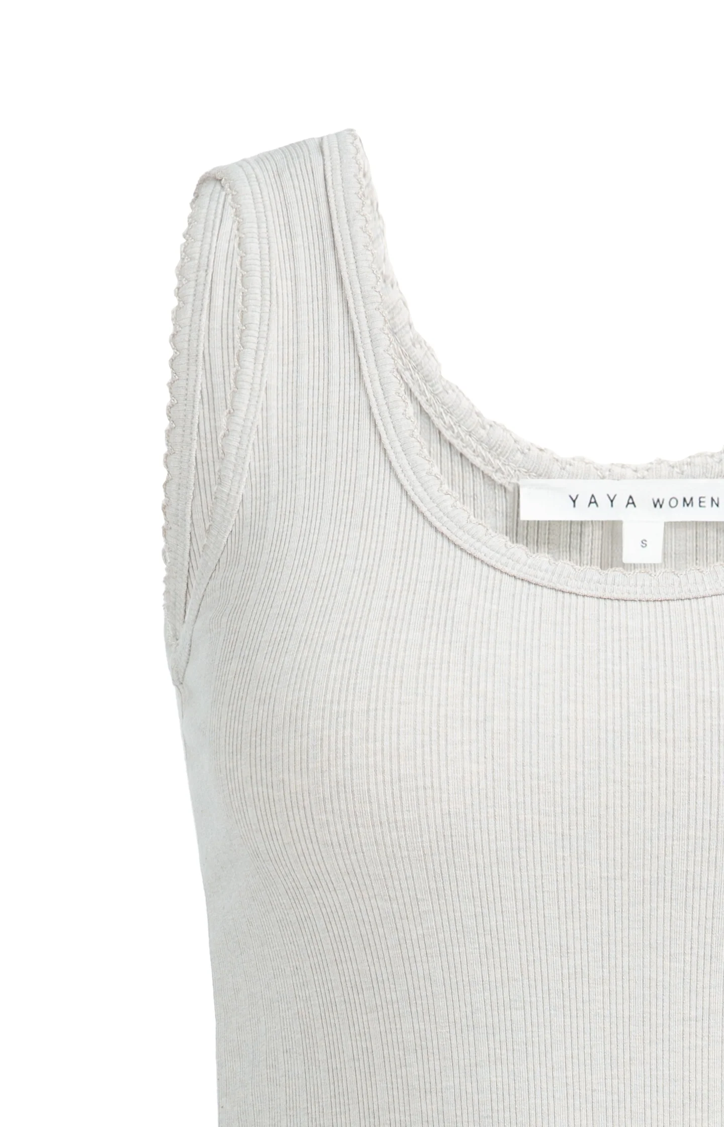 Ribbed singlet with delicate scalloped edge - Image 7