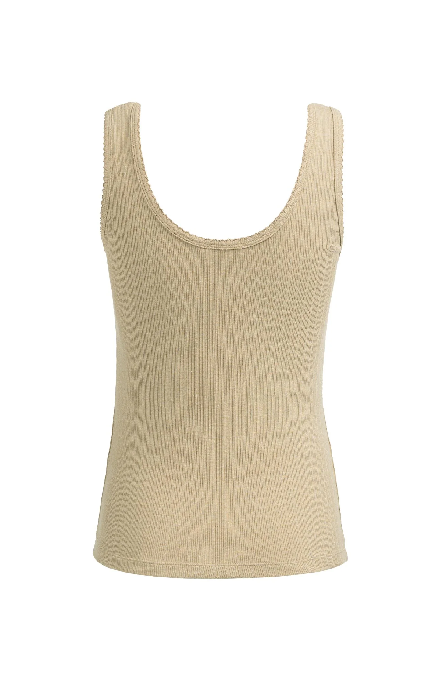 Ribbed singlet with delicate scalloped edge - Image 6