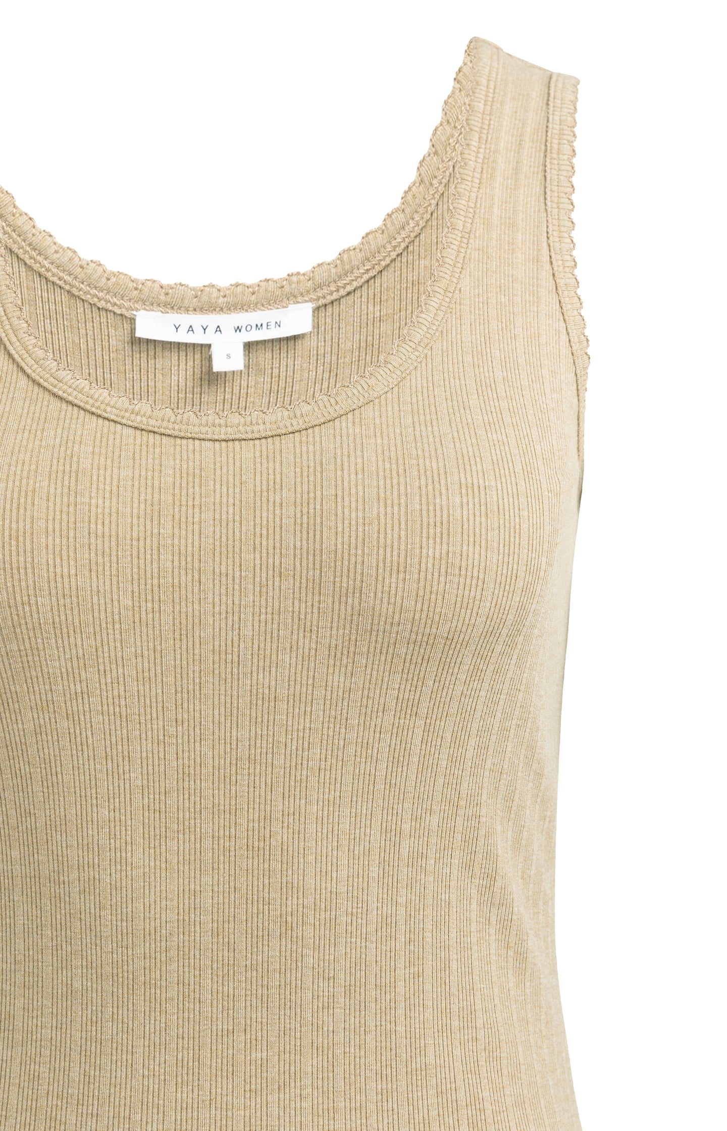 Ribbed singlet with delicate scalloped edge - Image 7