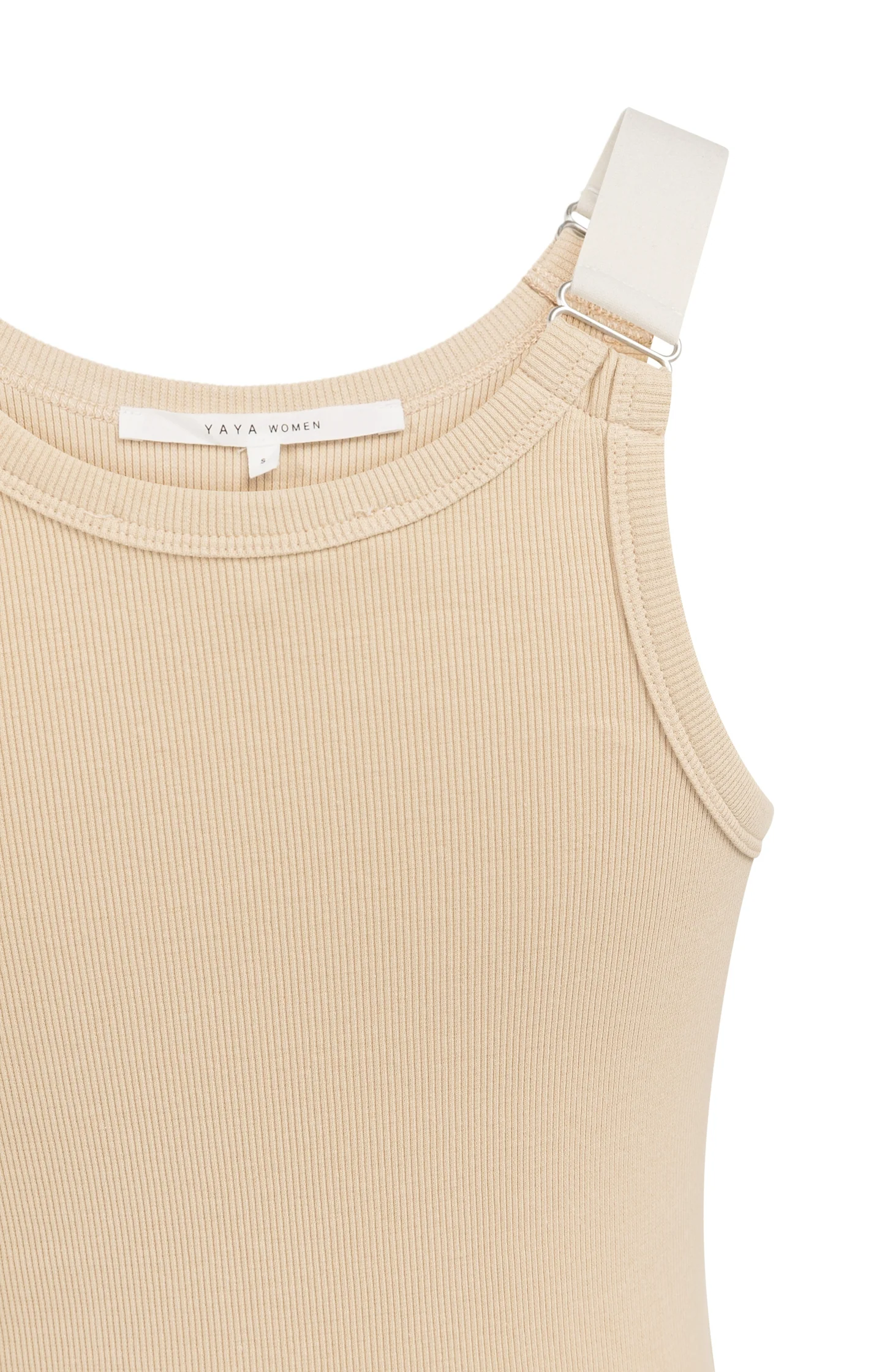 Ribbed singlet with ring details on the shoulder straps - Image 7