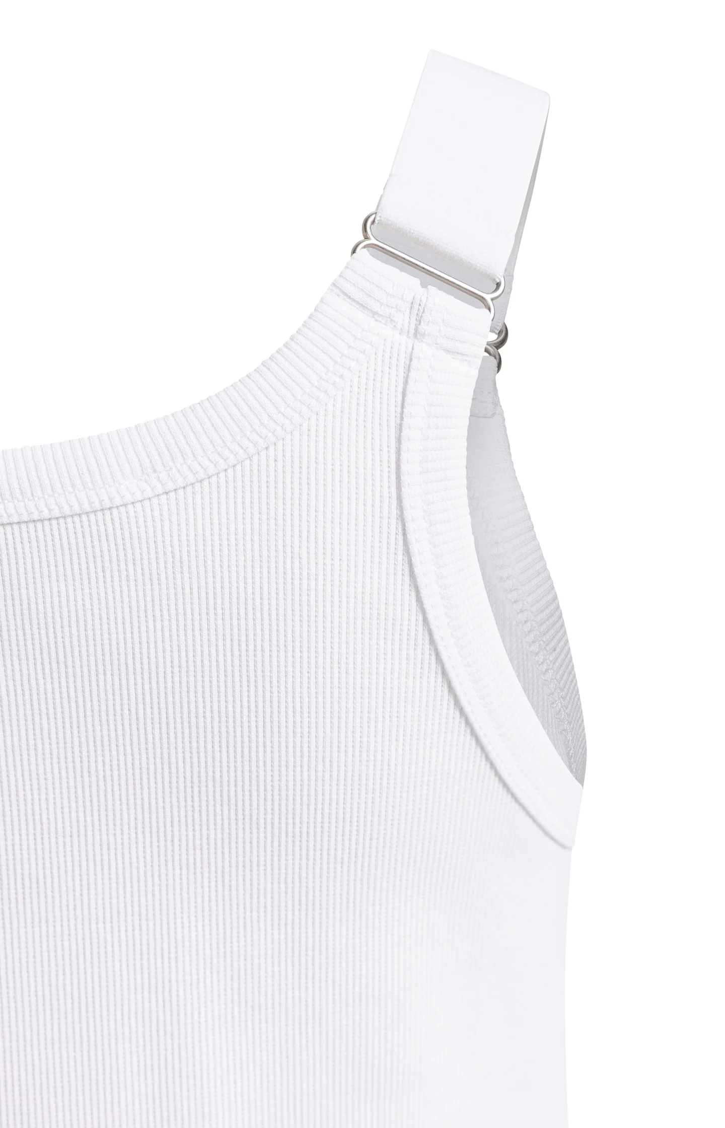 Ribbed singlet with ring details on the shoulder straps - Image 3