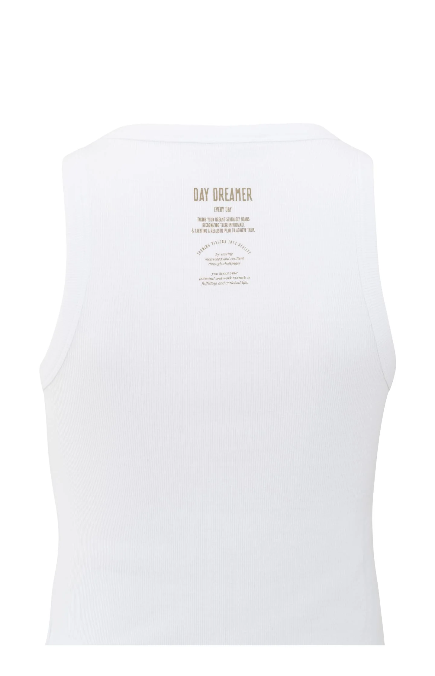 Ribbed singlet with round neck and back print - Image 3