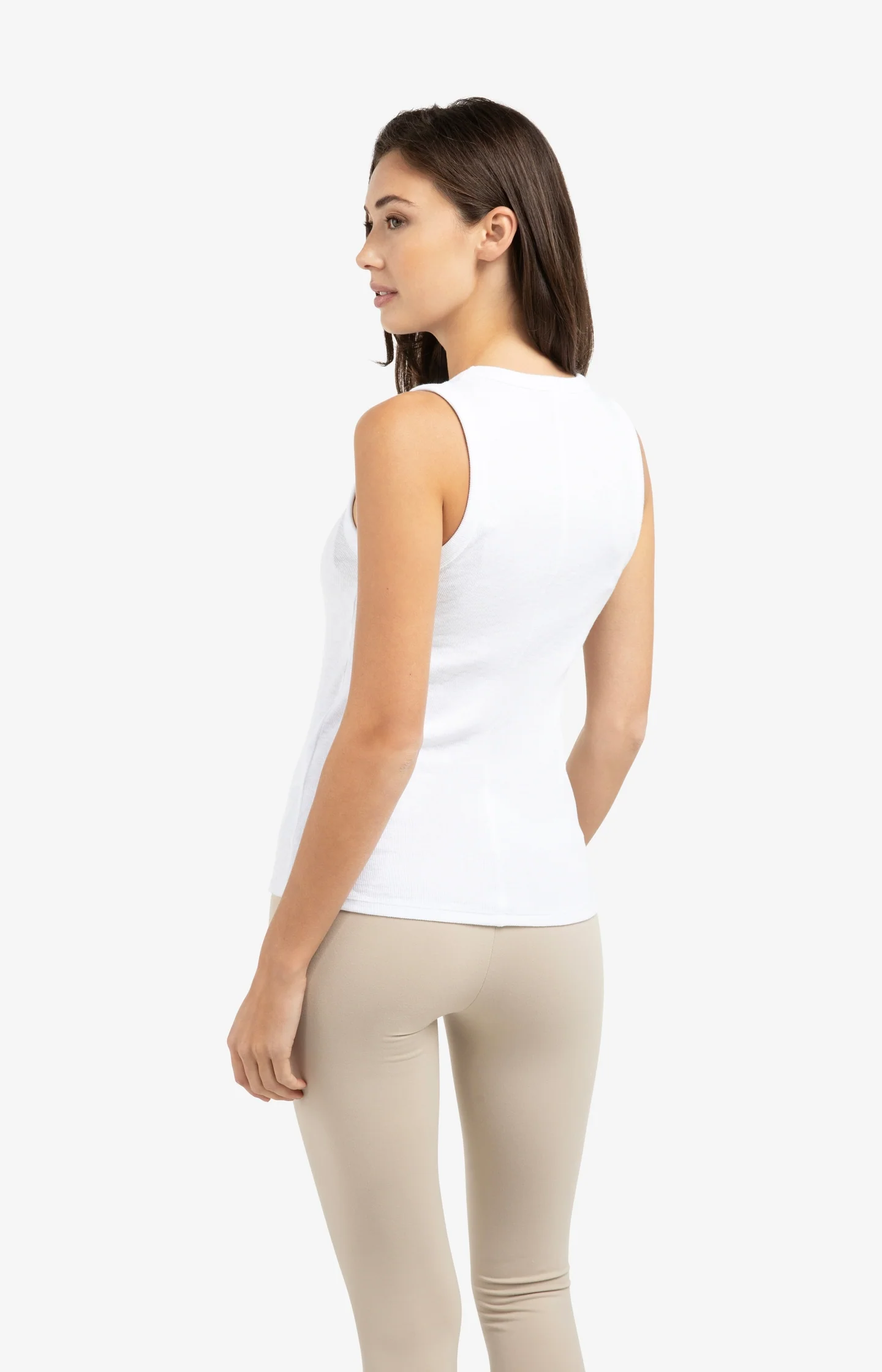 Ribbed singlet with round neckline - Image 3