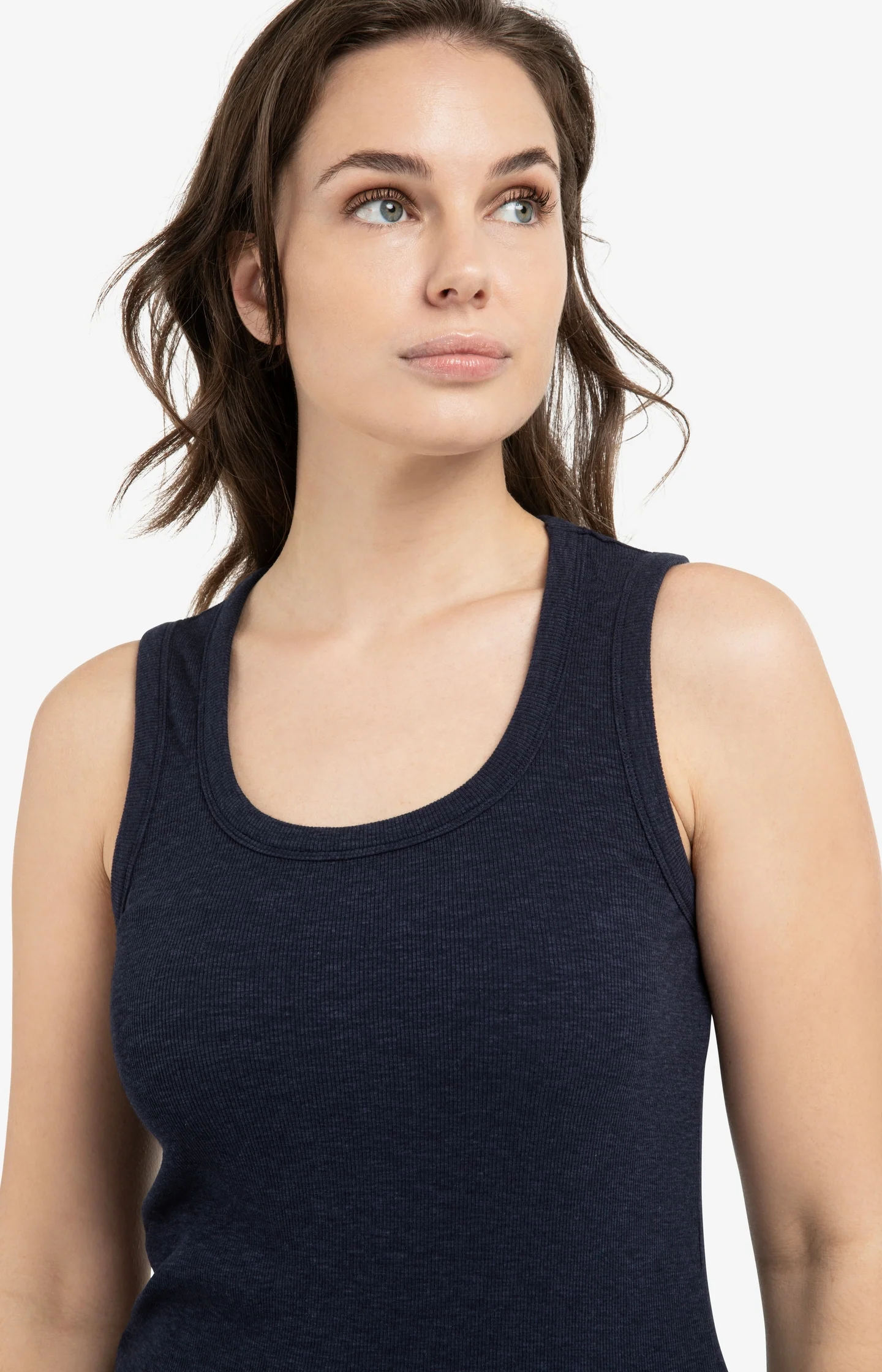 Ribbed singlet with round neckline - Image 5