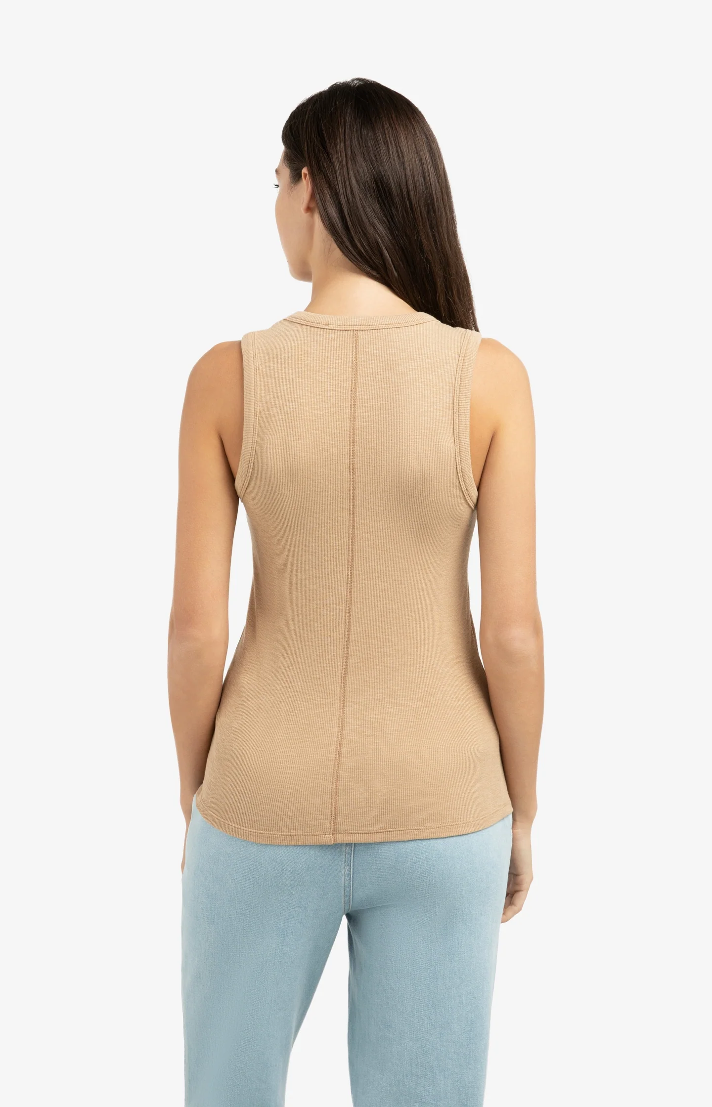 Ribbed singlet with round neckline - Image 3