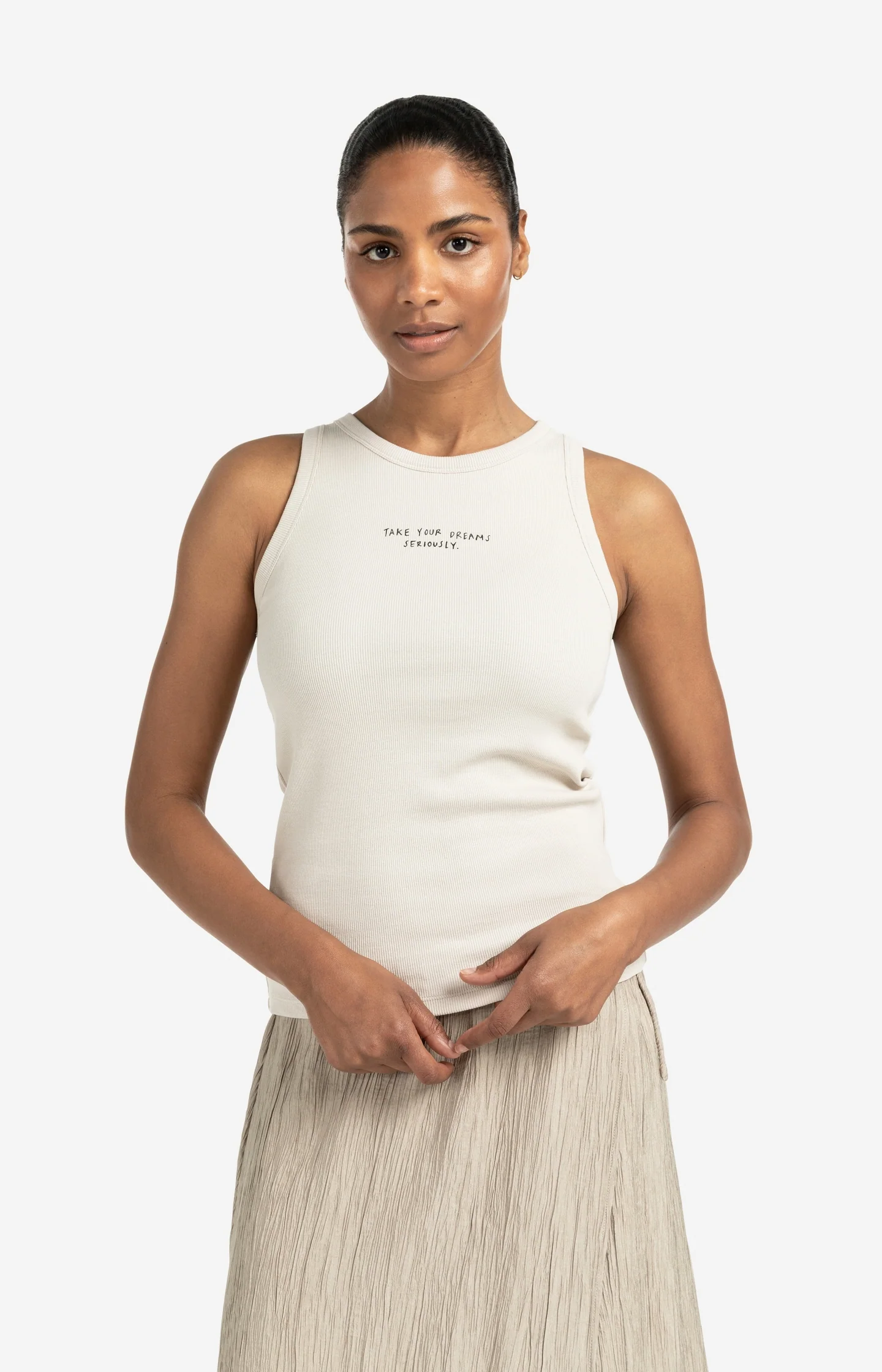 Ribbed singlet with subtle frontprint - Image 4