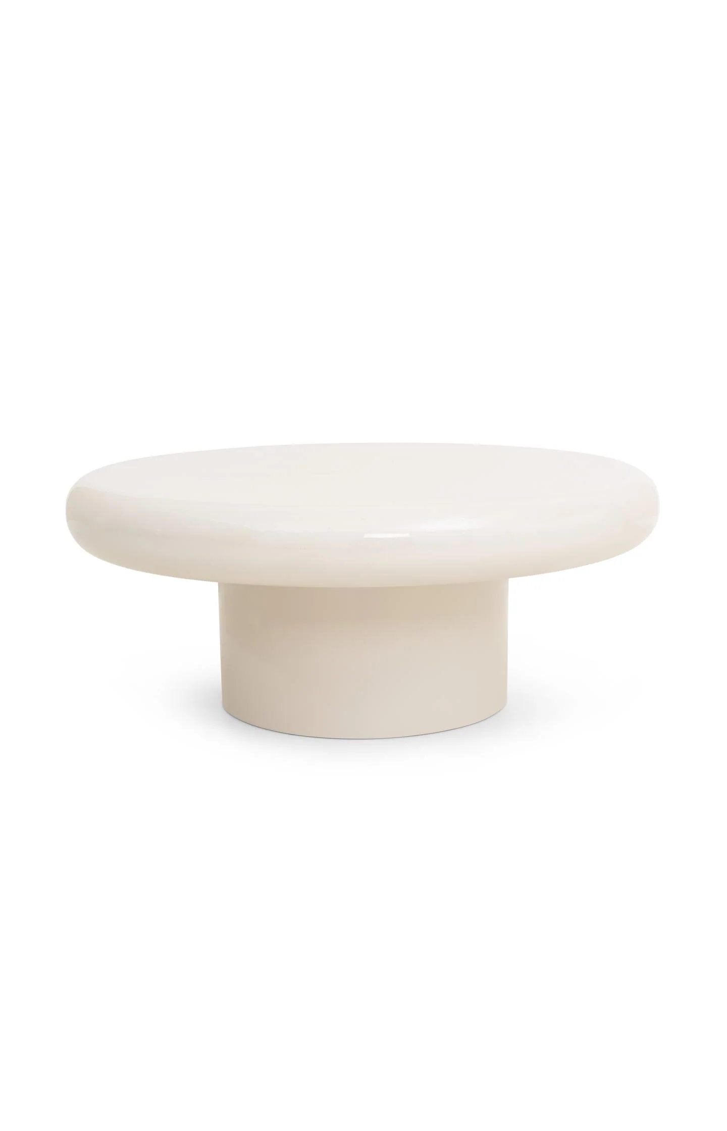 Round coffee table with glossy finish - large - Image 2