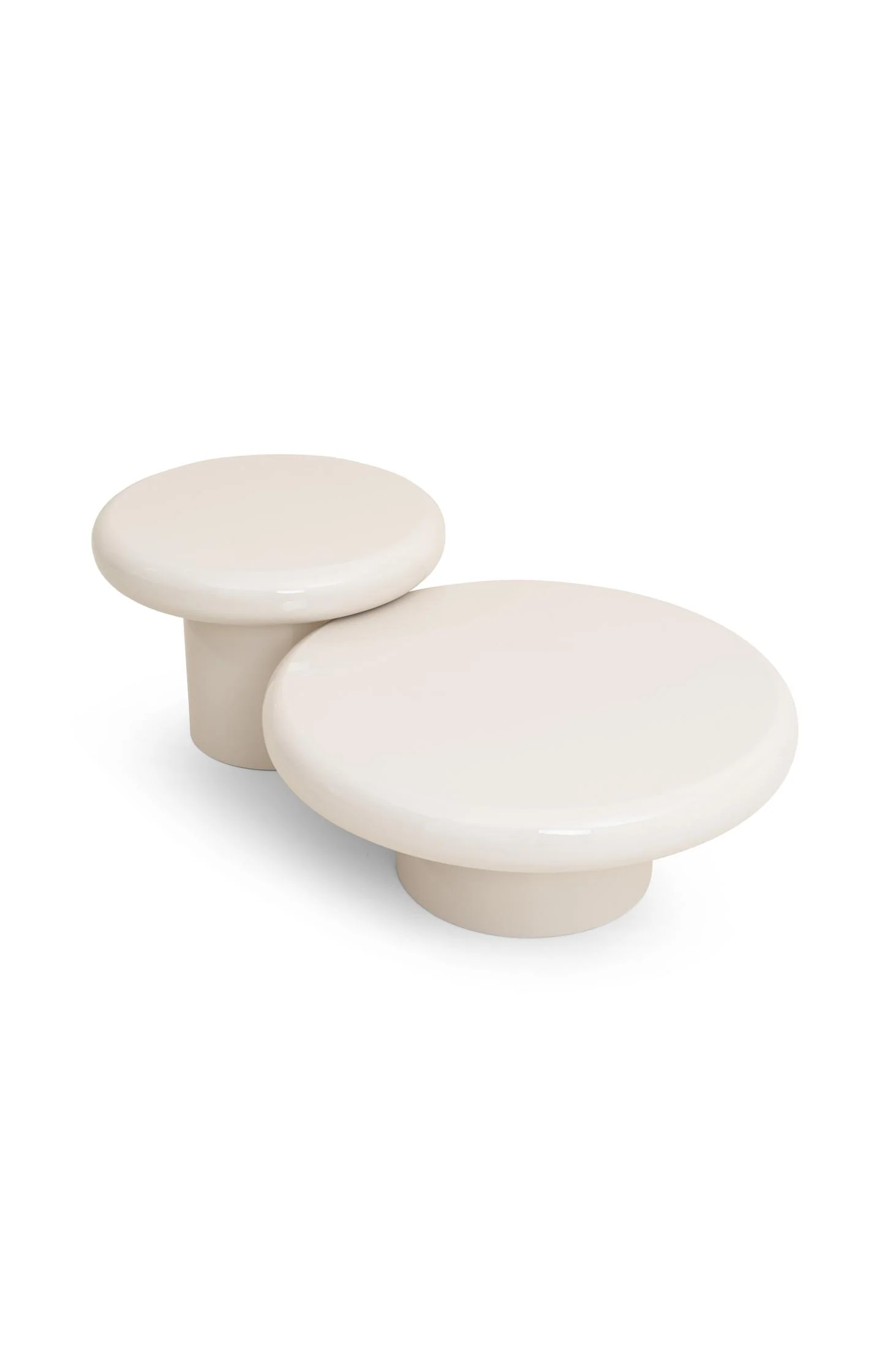 Round coffee table with glossy finish - large - Image 5