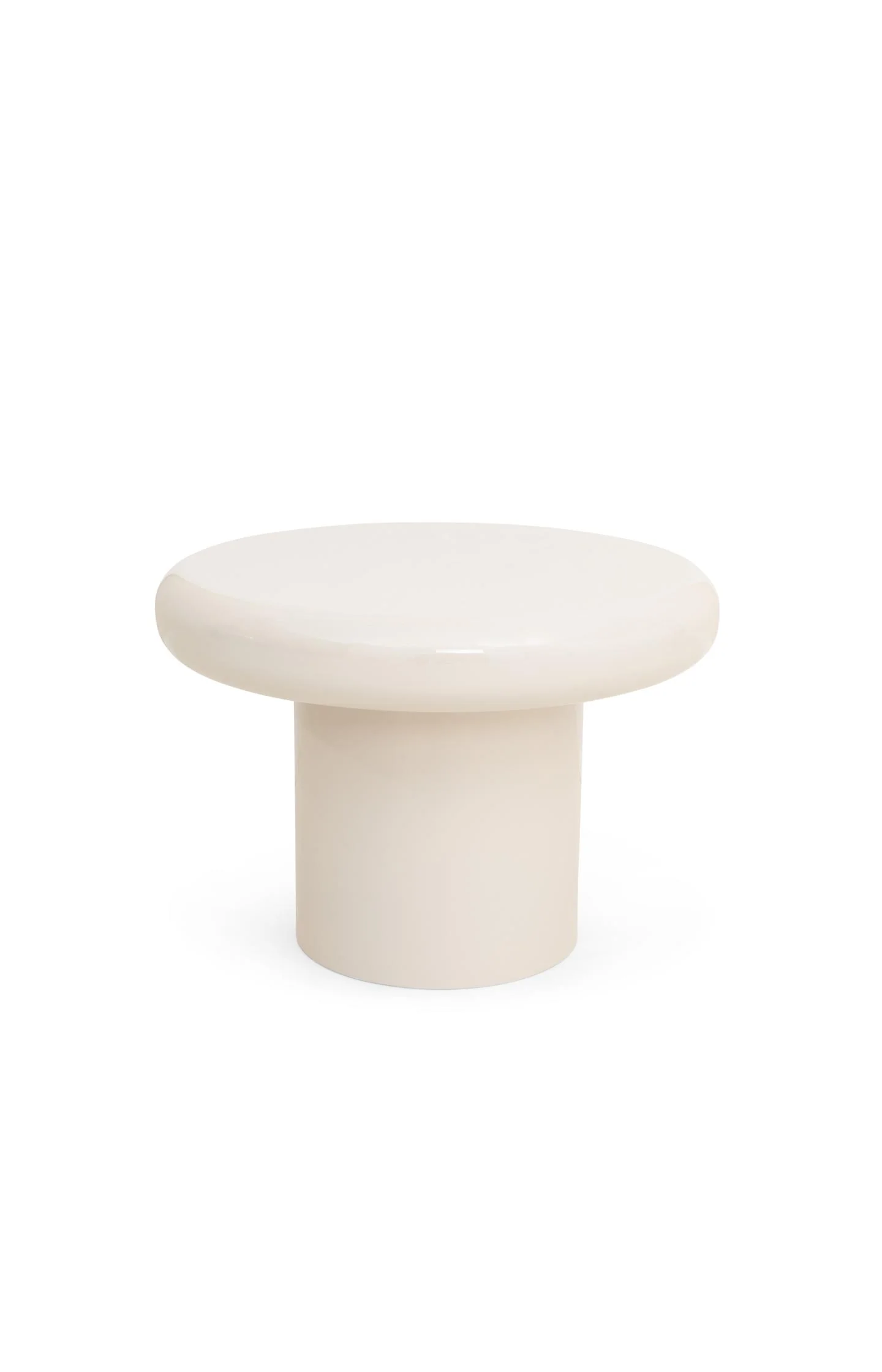 Round coffee table with glossy finish - small