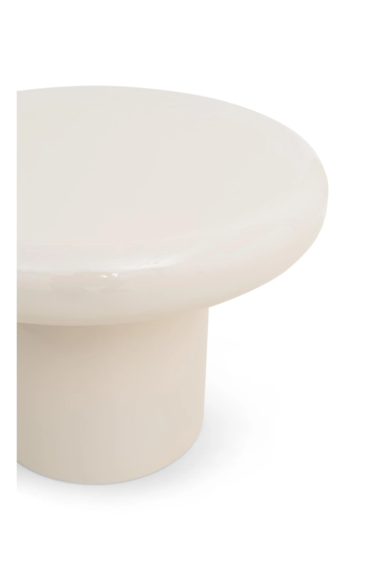 Round coffee table with glossy finish - small - Image 4