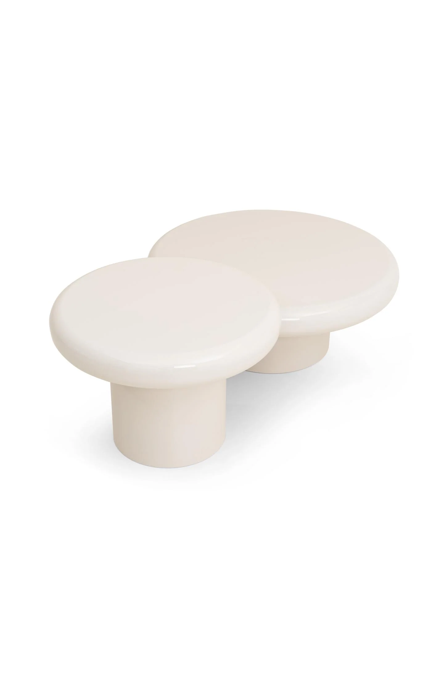 Round coffee table with glossy finish - small - Image 5