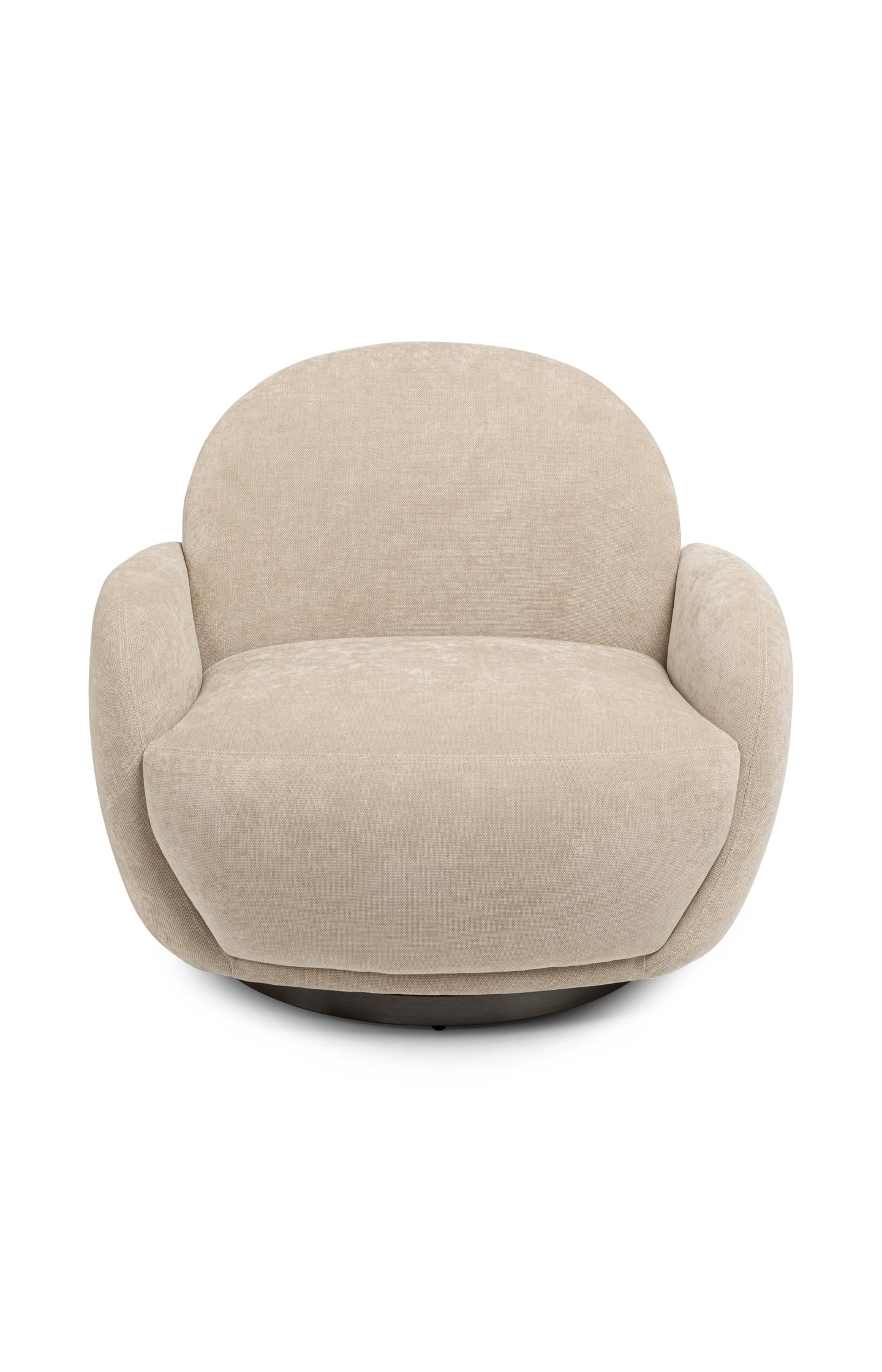 Round swivel lounge chair - Image 2