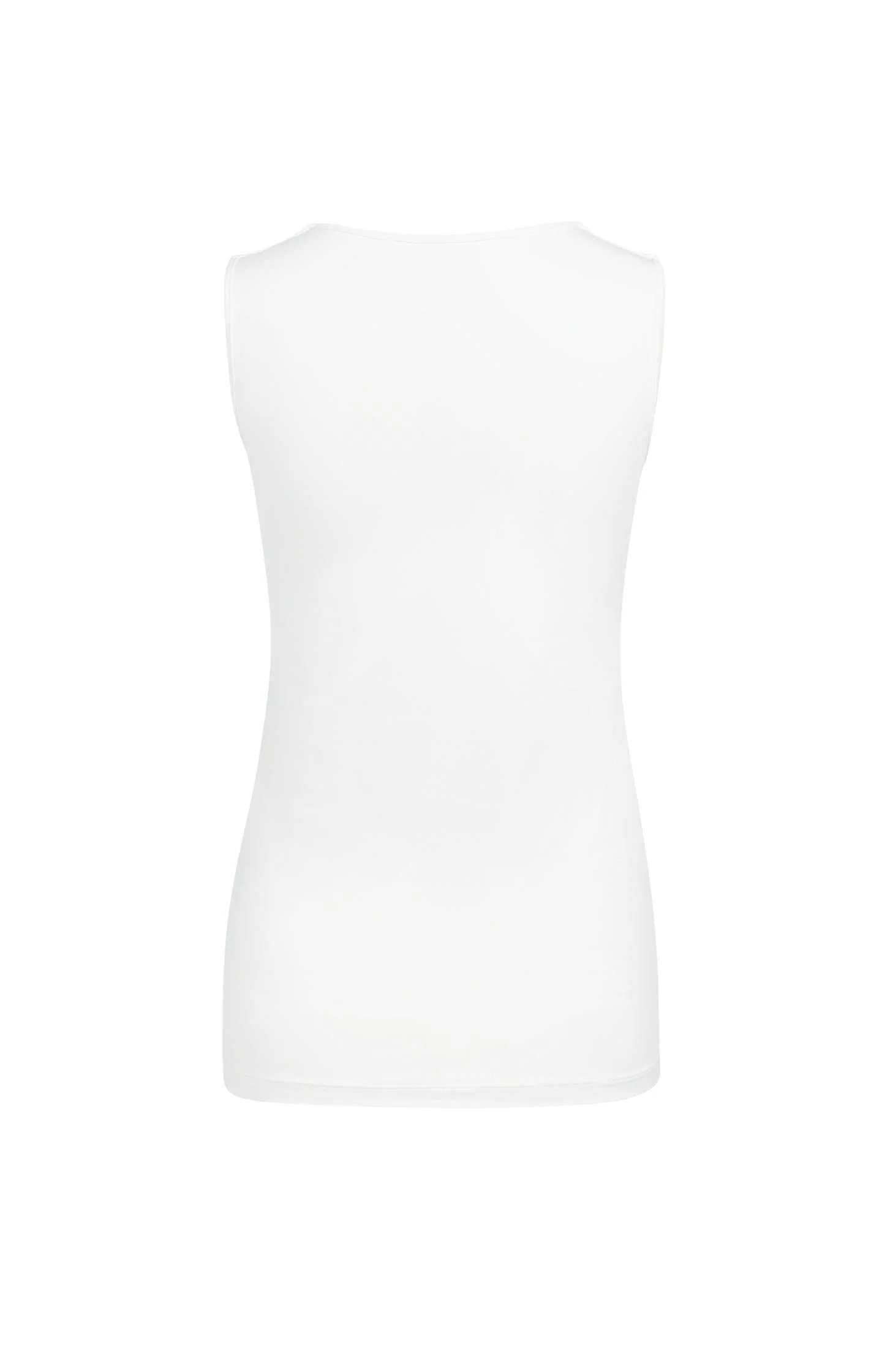 Basic singlet with round V-neck and wide shoulder straps - Image 6