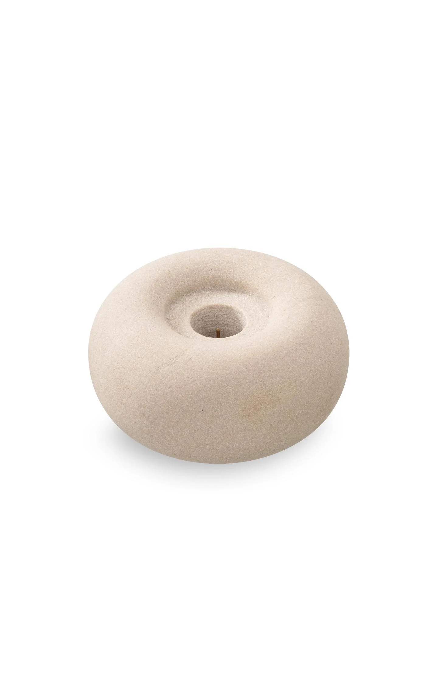 Sandstone candle holder - small