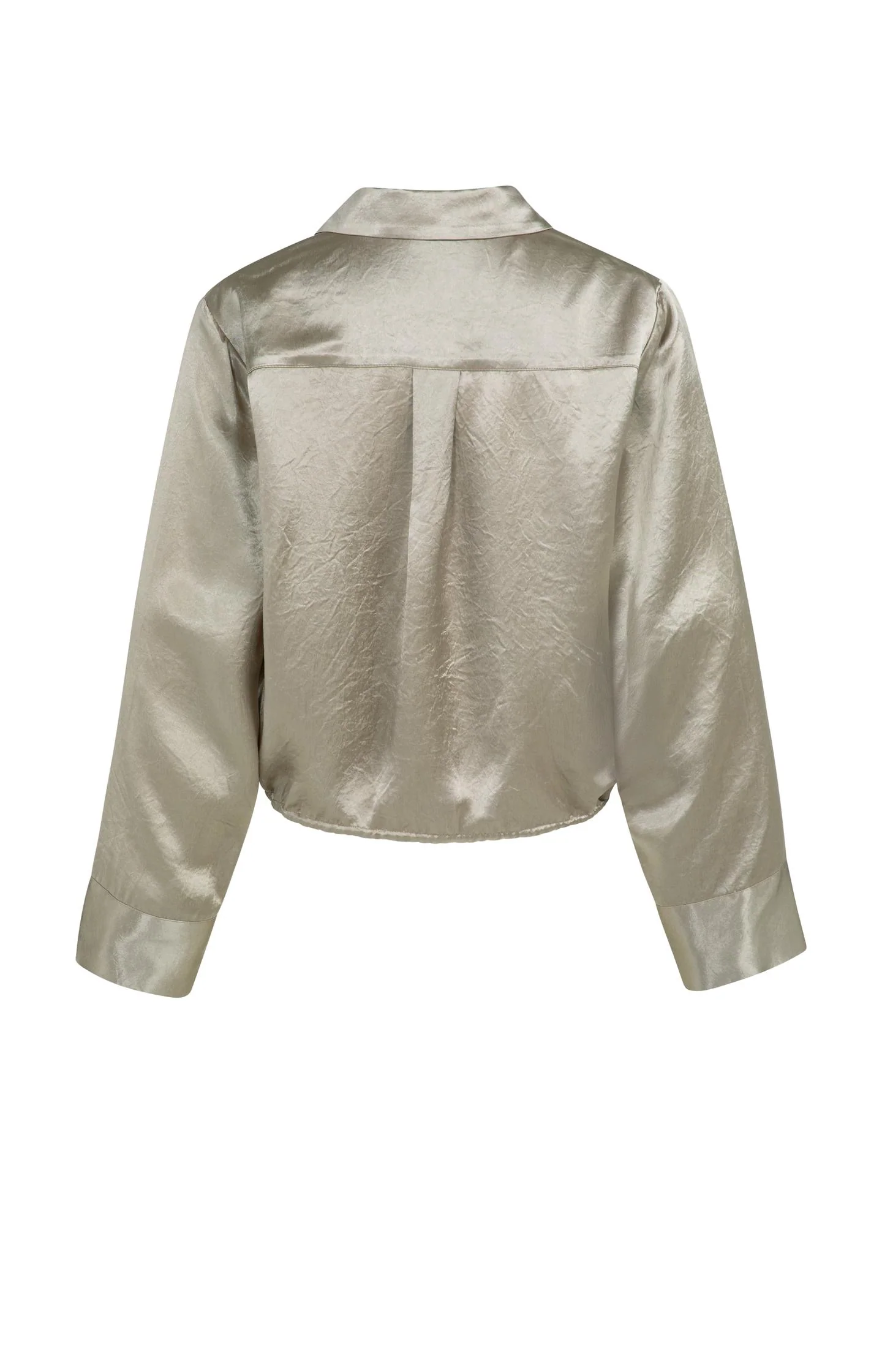 Satin blouse with drawstring hem - Image 7