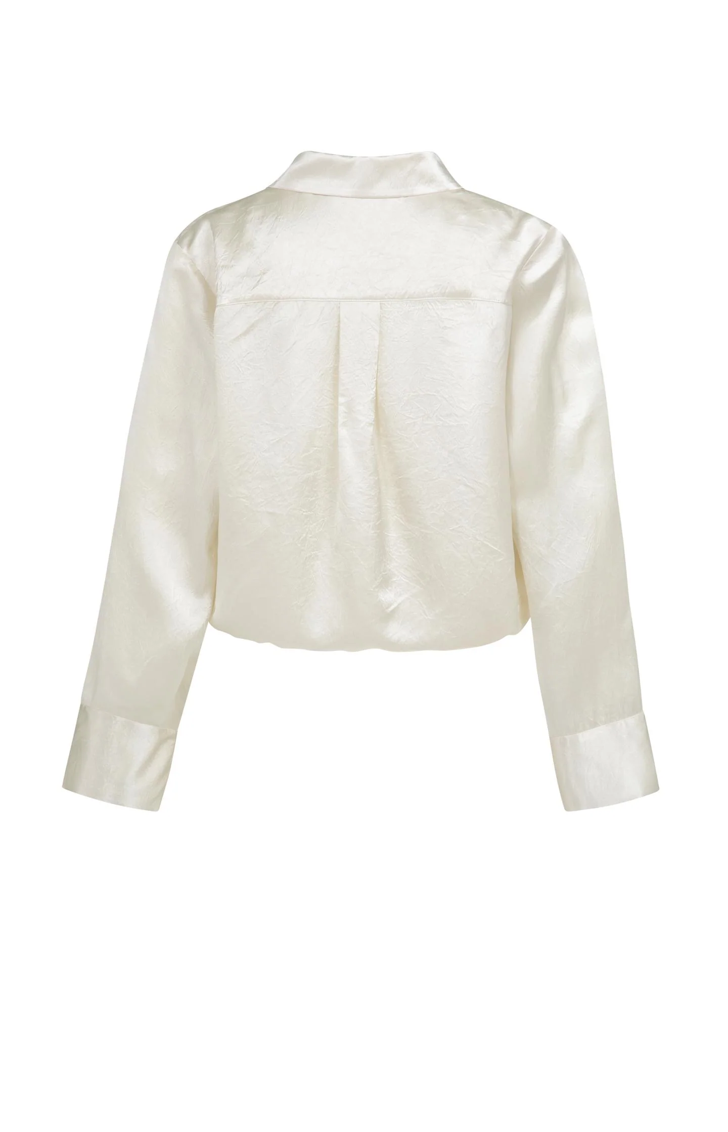Satin blouse with drawstring hem - Image 7
