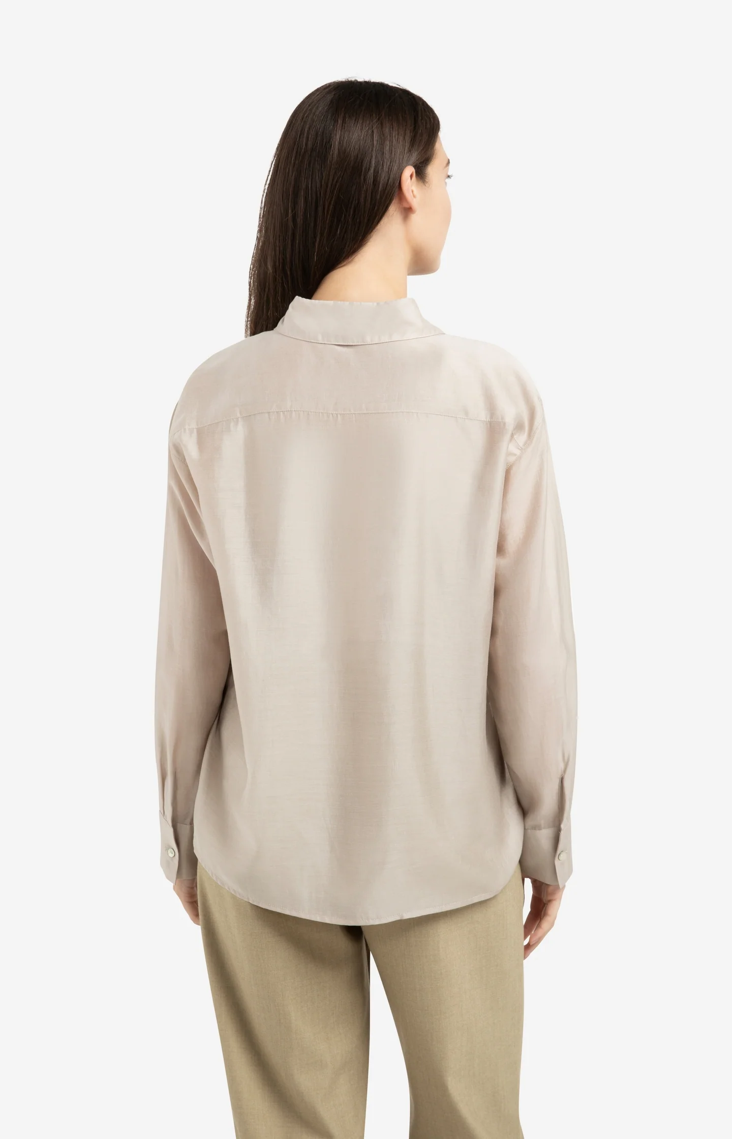 Sheer blouse with chest pockets - Image 4
