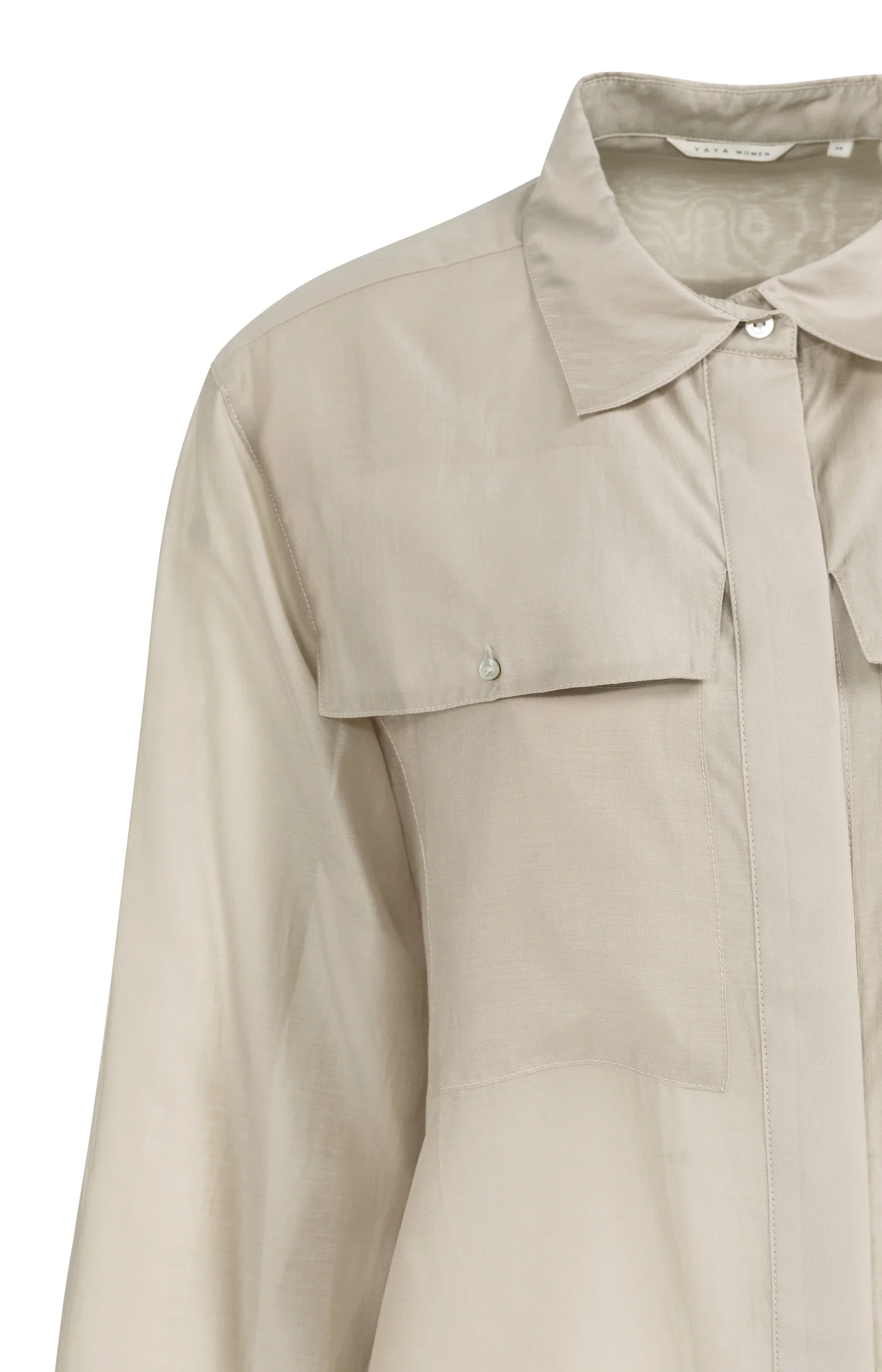 Sheer blouse with chest pockets - Image 7
