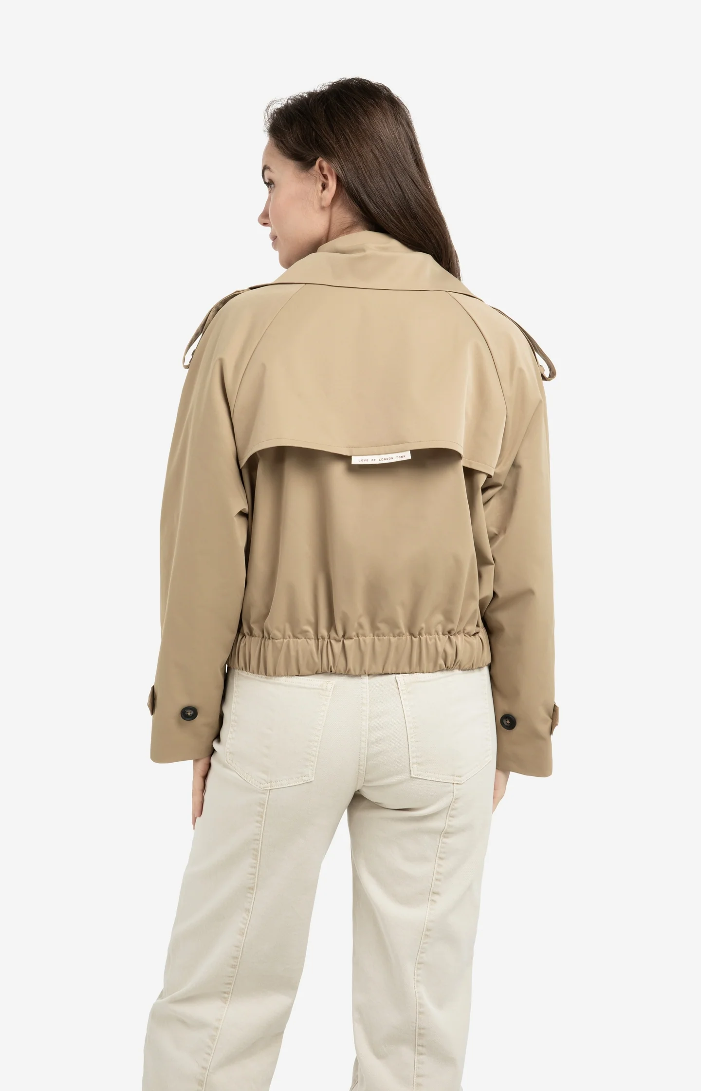 Short bomber jacket with trench details - Image 4