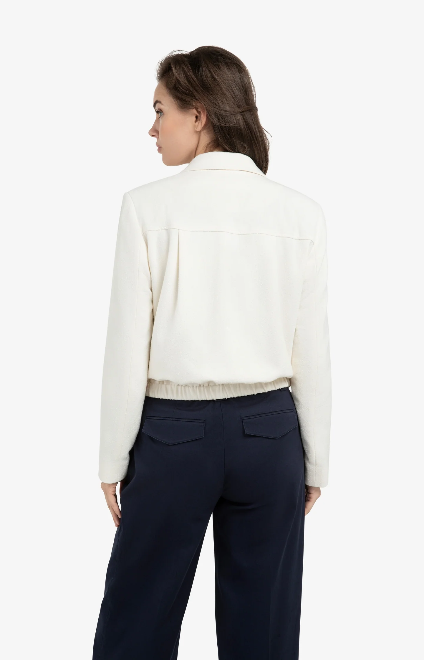 Short double-breasted blazer jacket - Image 5