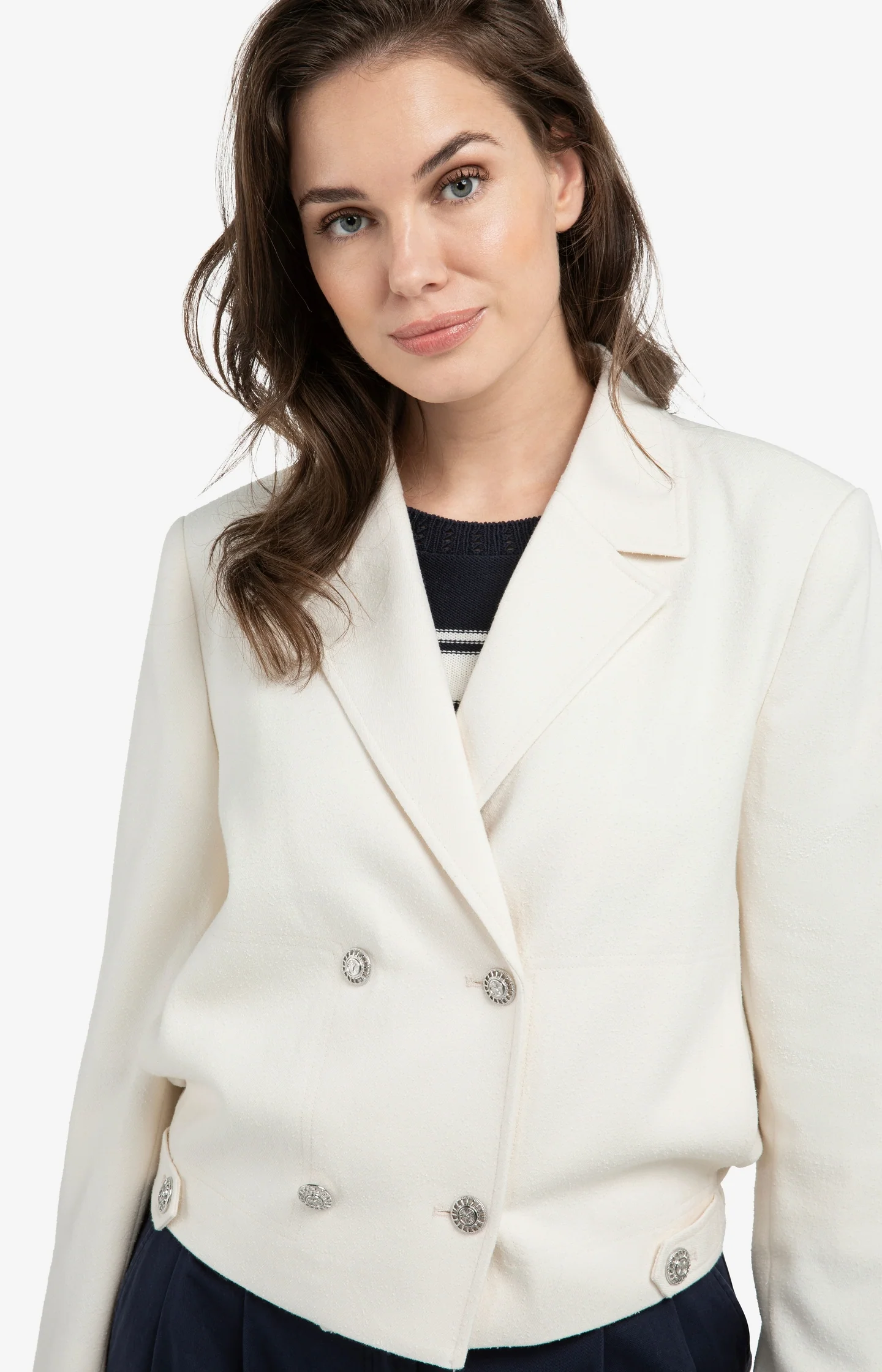 Short double-breasted blazer jacket - Image 6