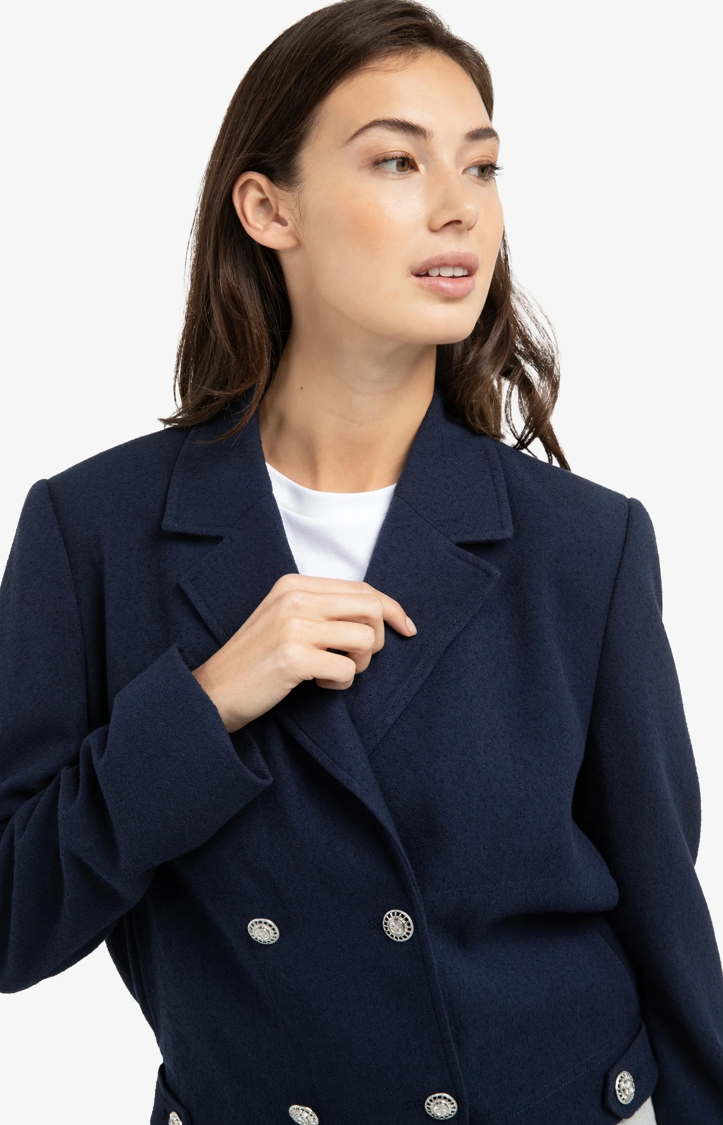 Short double-breasted blazer jacket - Image 5