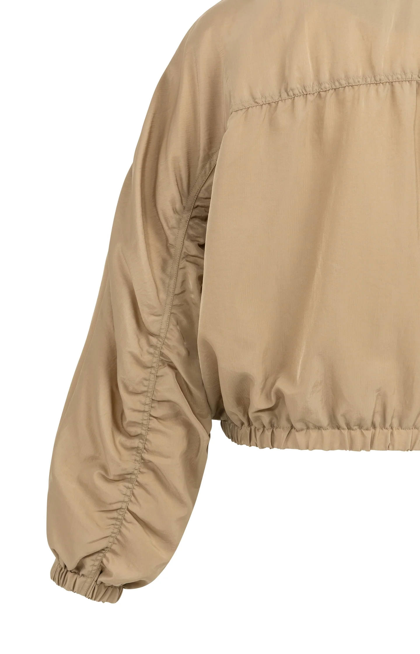 Short oversized jacket with pleated details - Image 11