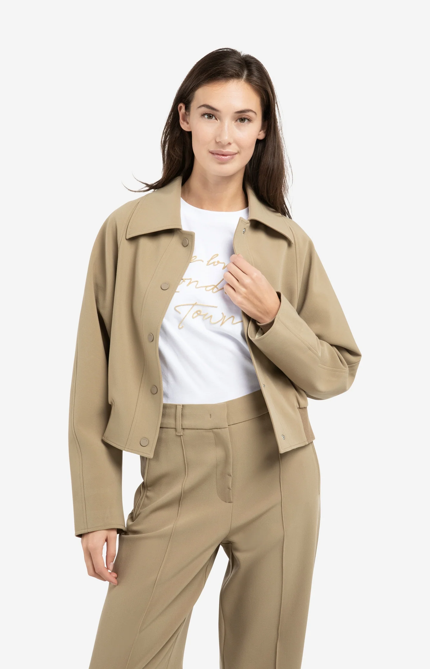Short oversized jacket with ribbed hem - Image 5