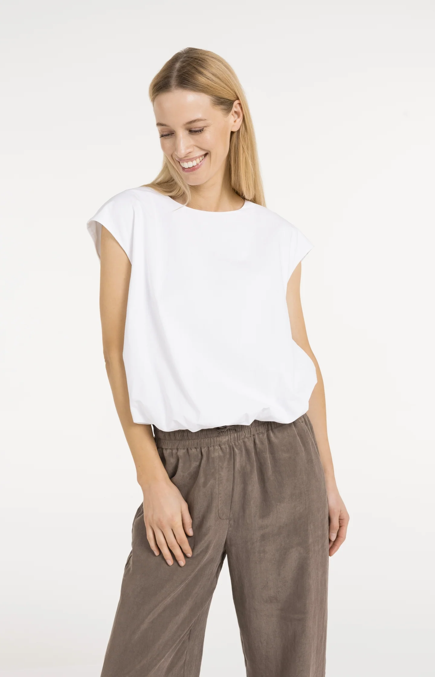 Short-sleeve balloon top