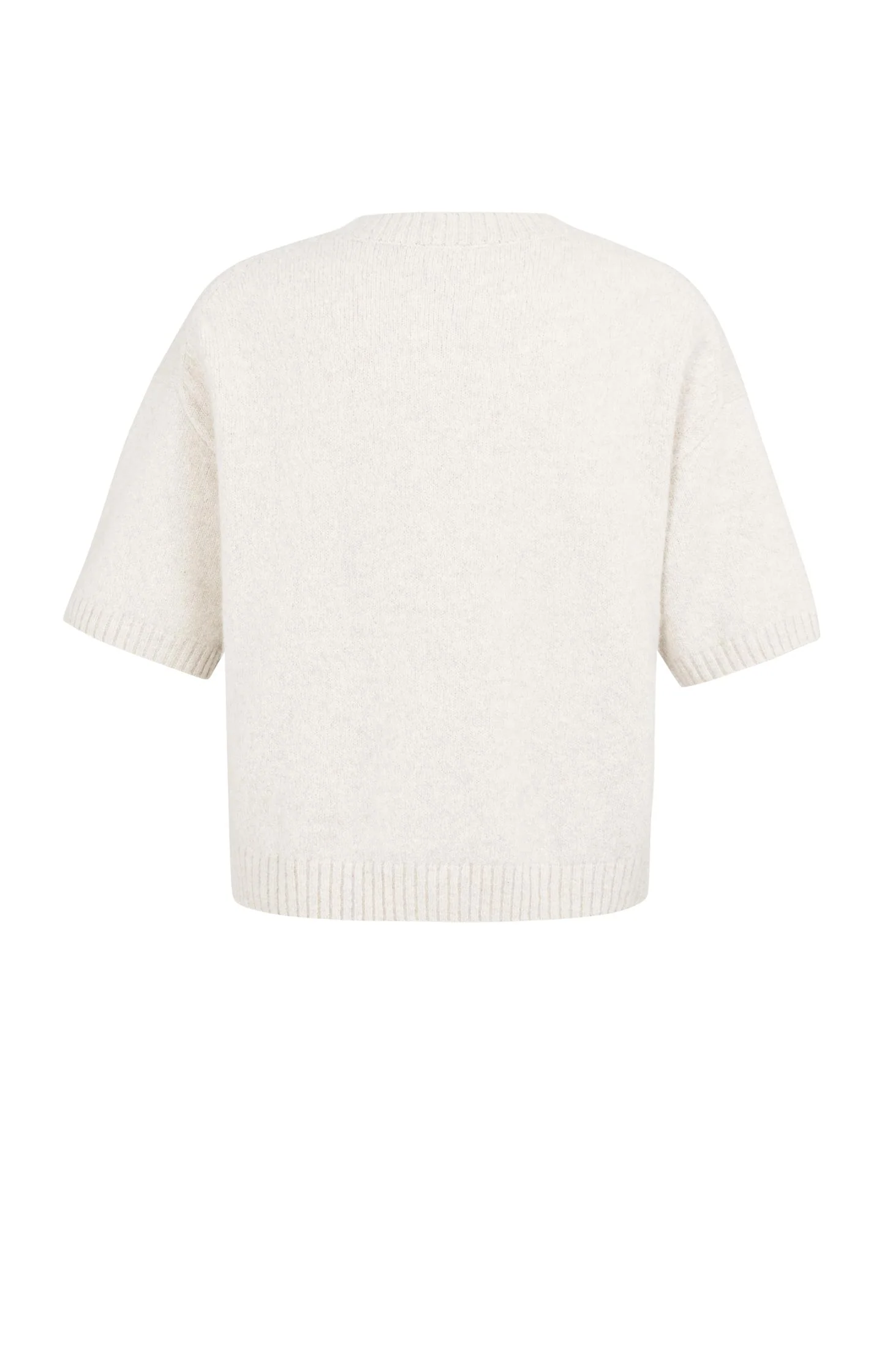 Short sleeve sweater with fluffy text detail - Image 7