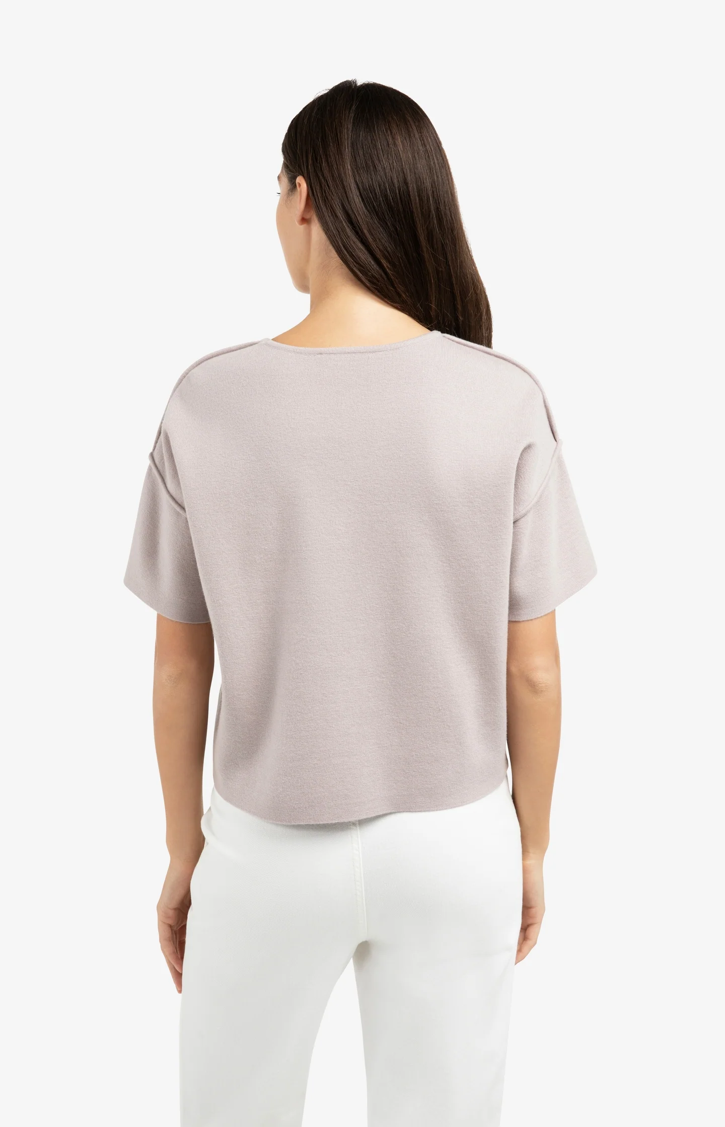 Short sleeve sweater with seam details - Image 5