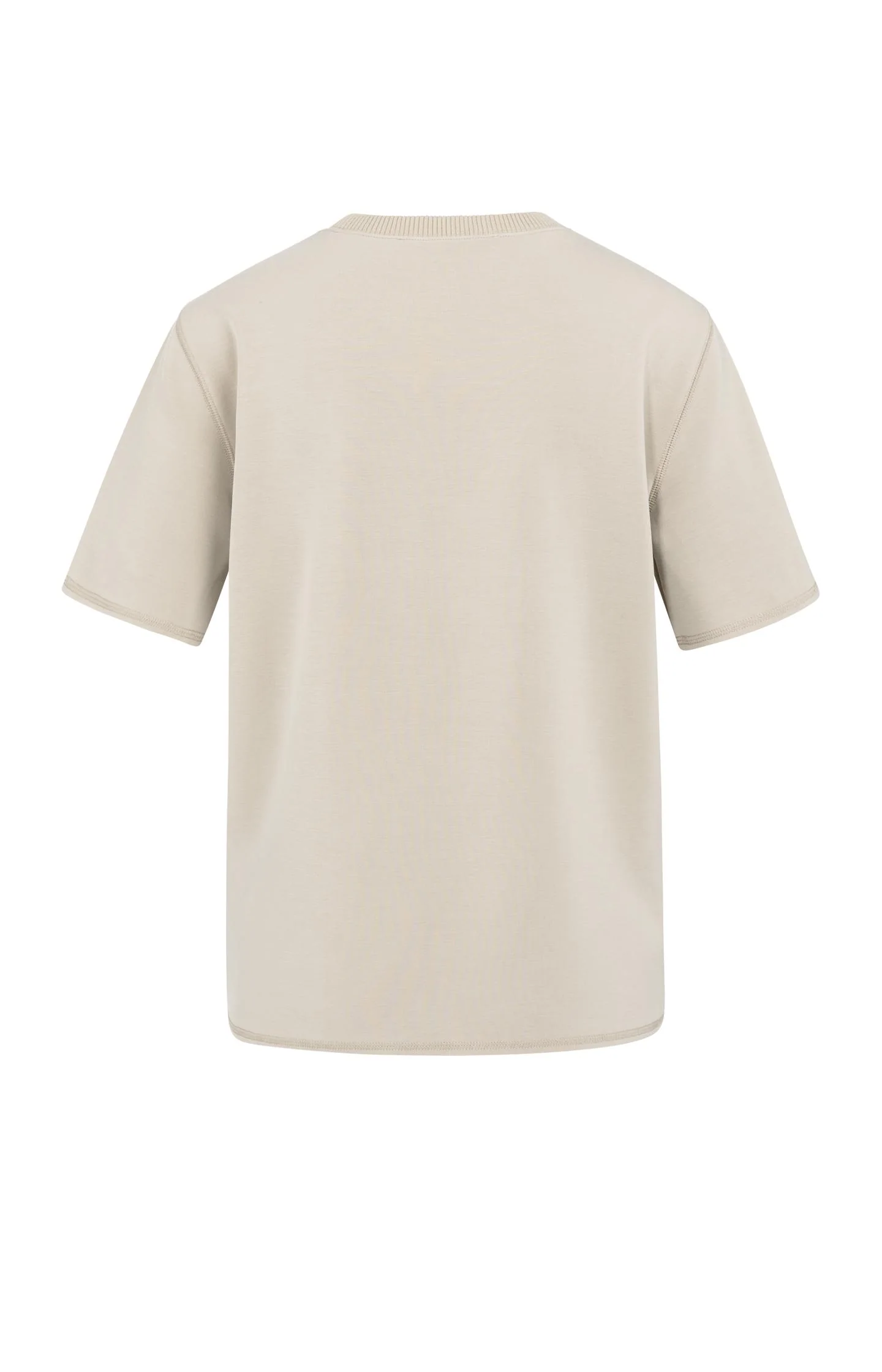 Short sleeve sweatshirt with ribbed knit neckline - Image 7