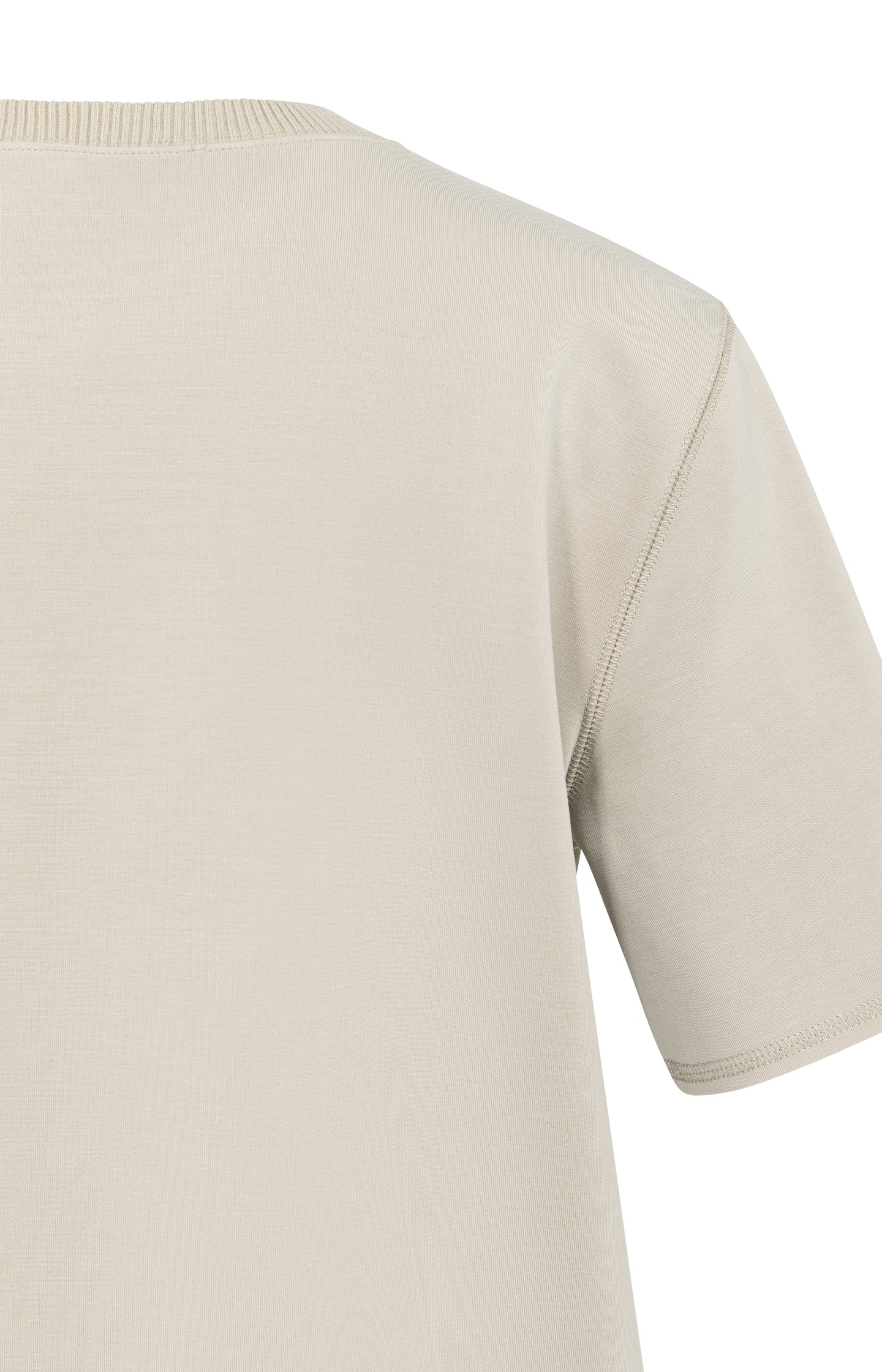 Short sleeve sweatshirt with ribbed knit neckline - Image 8