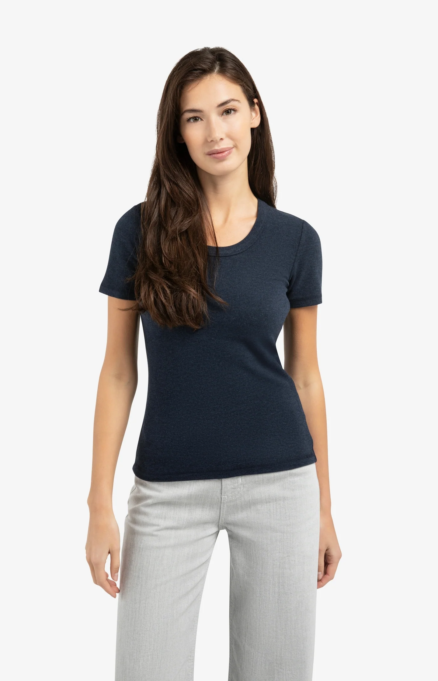 Short sleeve T-shirt with round neck