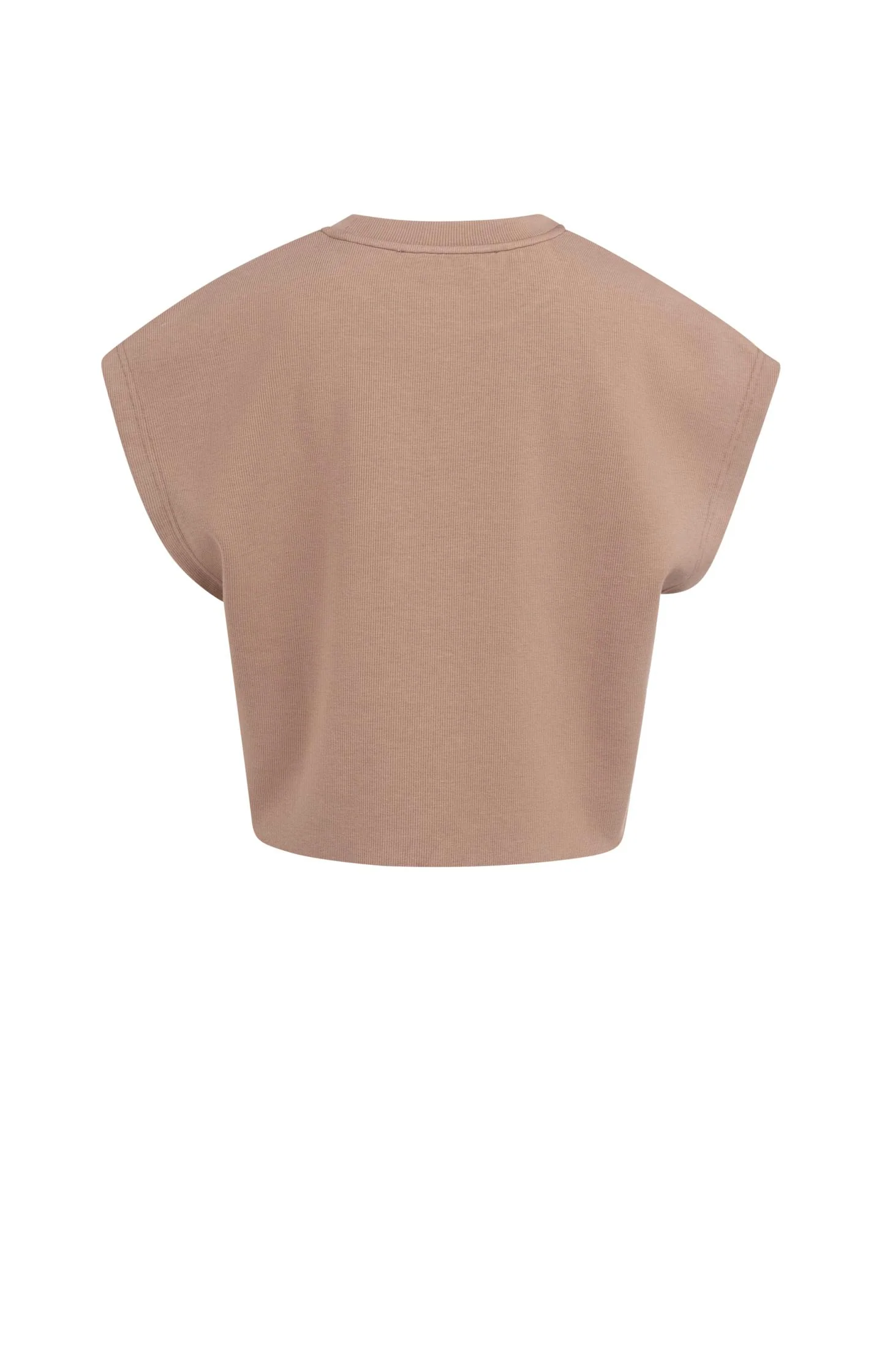 Sleeveless boxy sweatshirt with ribbed details - Image 8